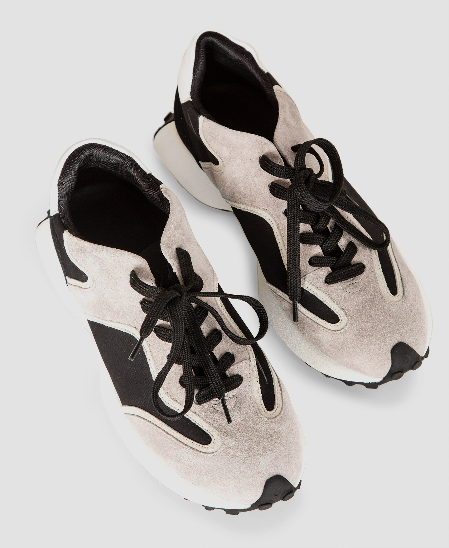 Nylon and leather sneakers image number 1