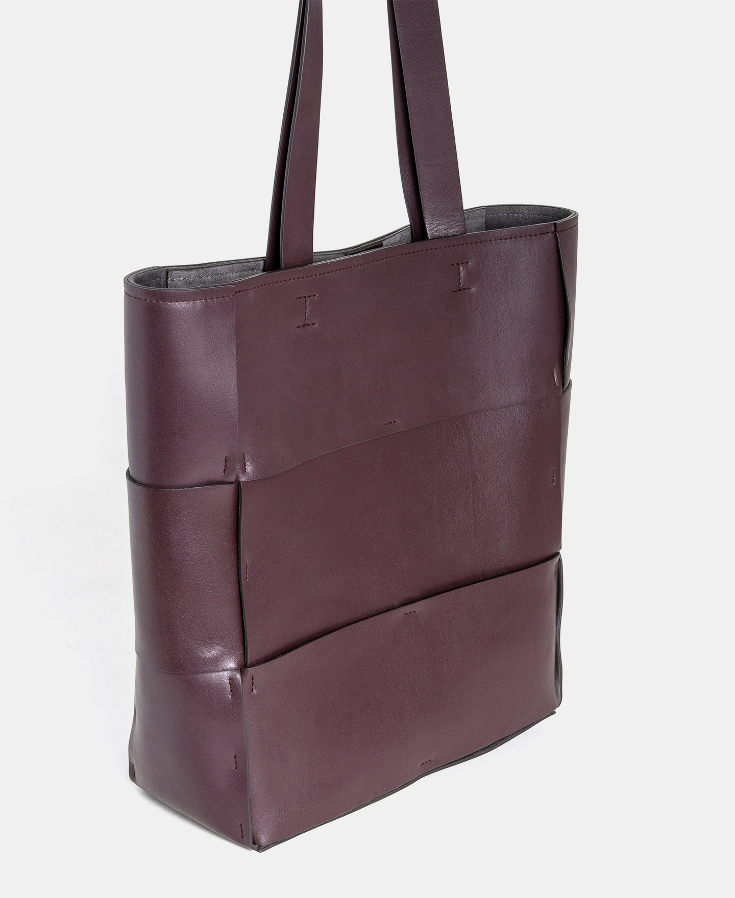 Shopper in braided vachetta leather image number 1