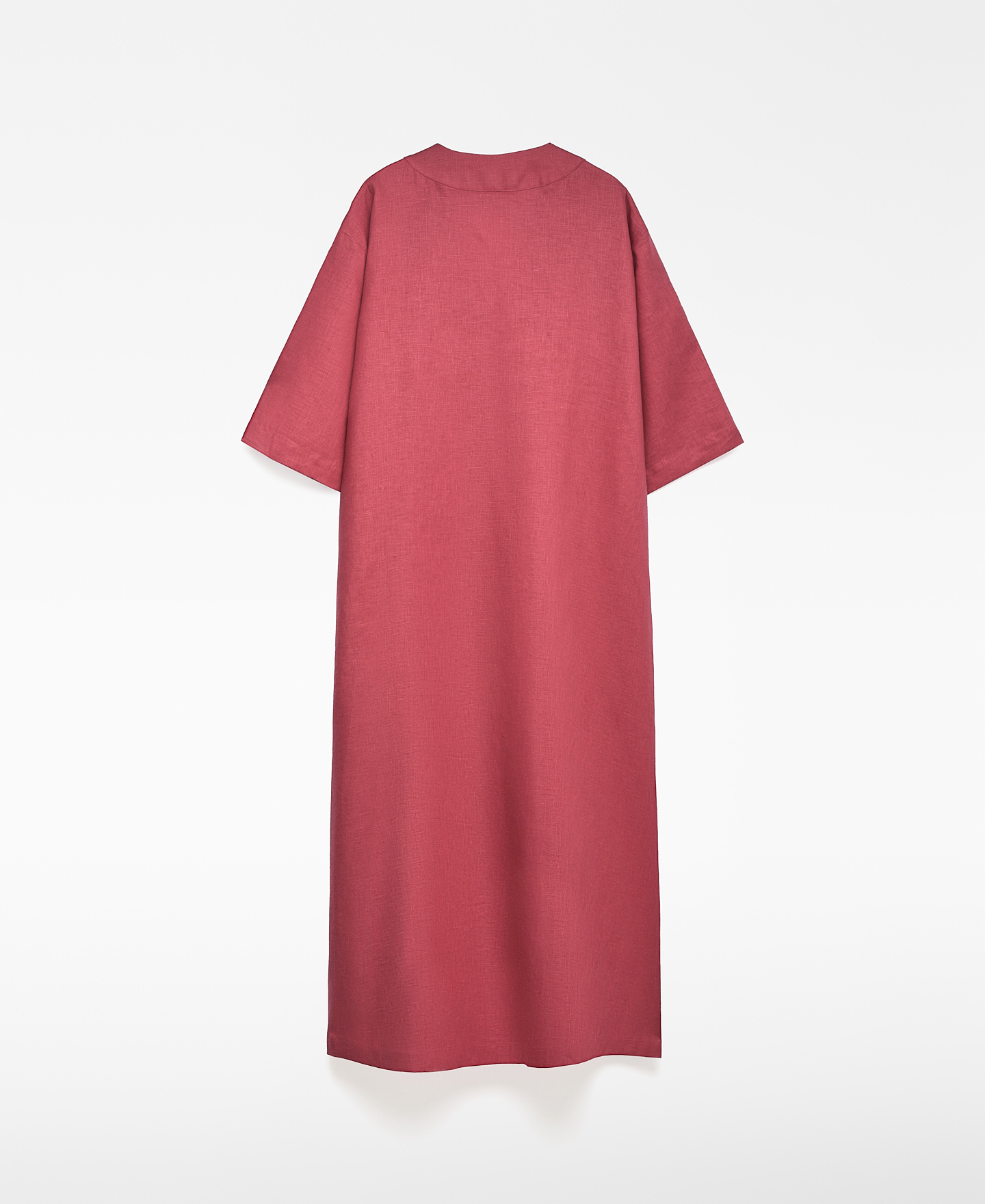 European linen pink kaftan woman image number 5