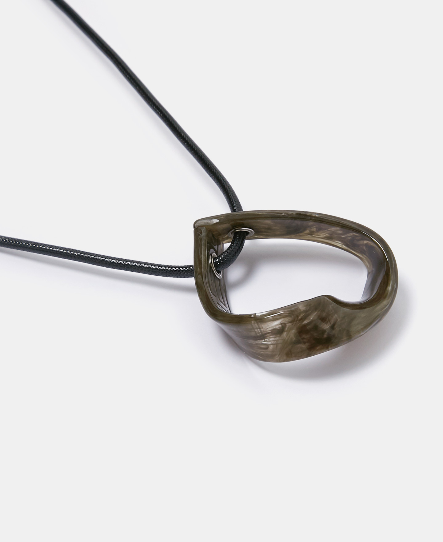 Resin labyrinth symbol necklace image number 1