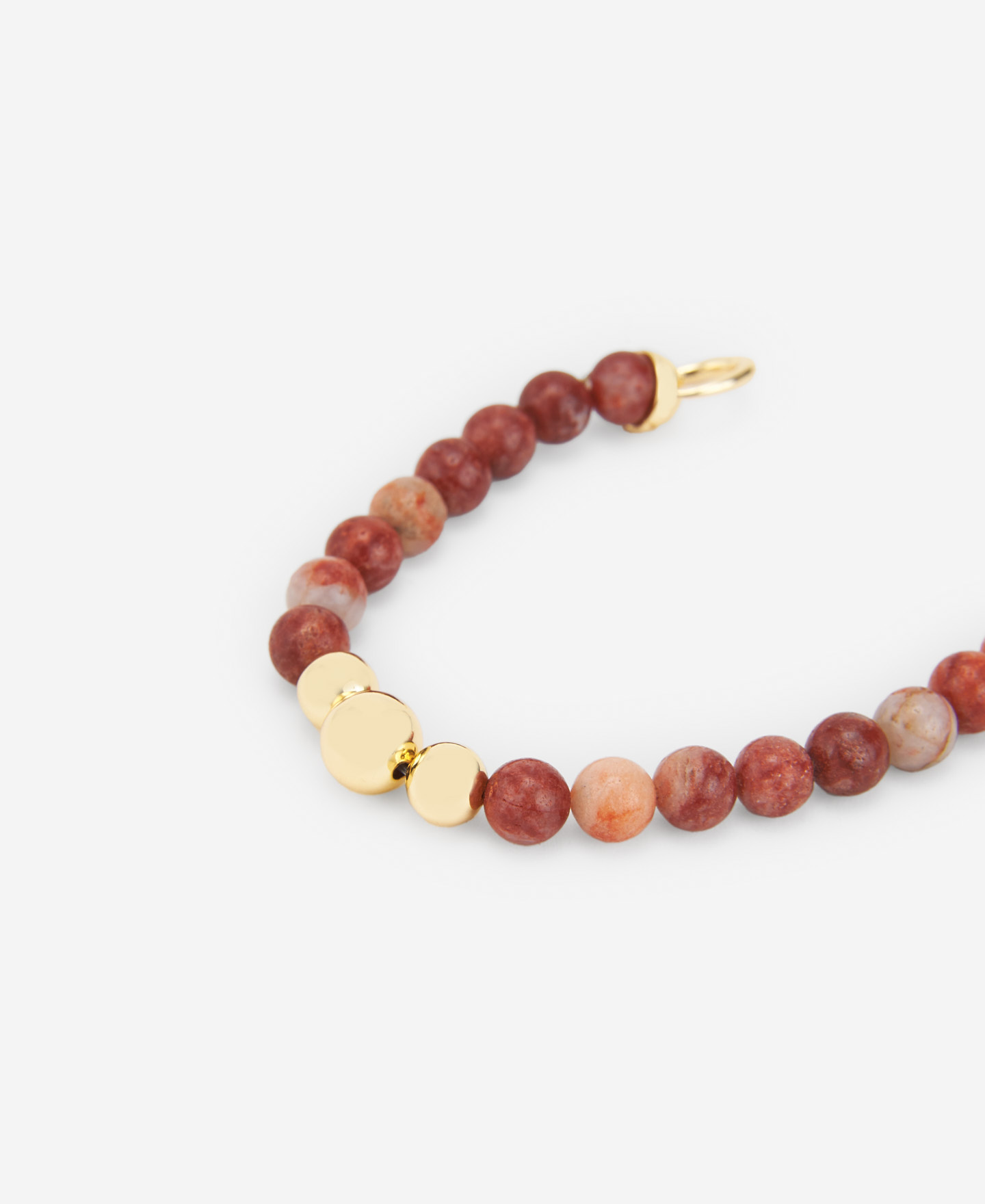 Stone and brass beads bracelet image number 1