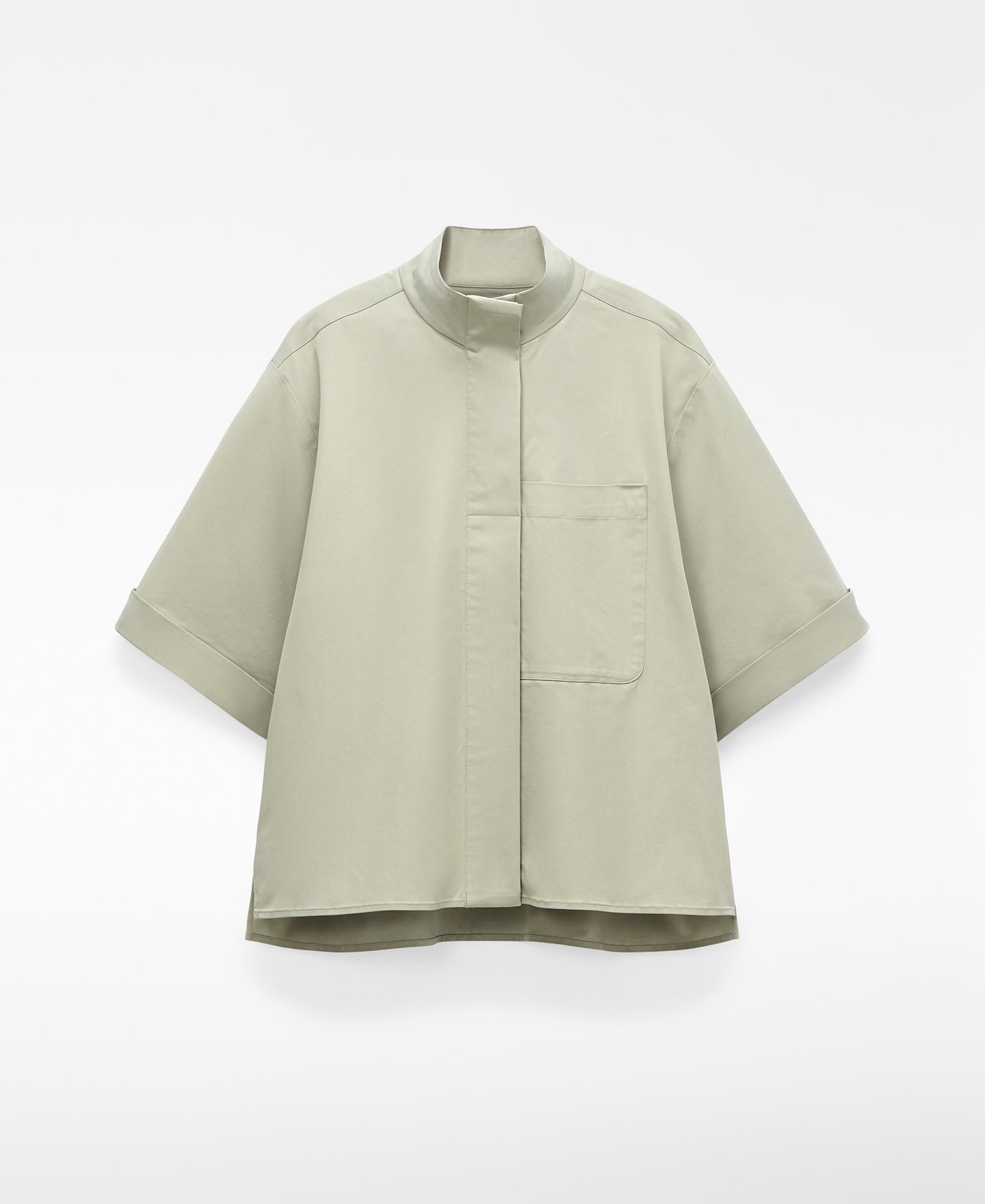 Camisa manga corta cuello tira mujer image number 4