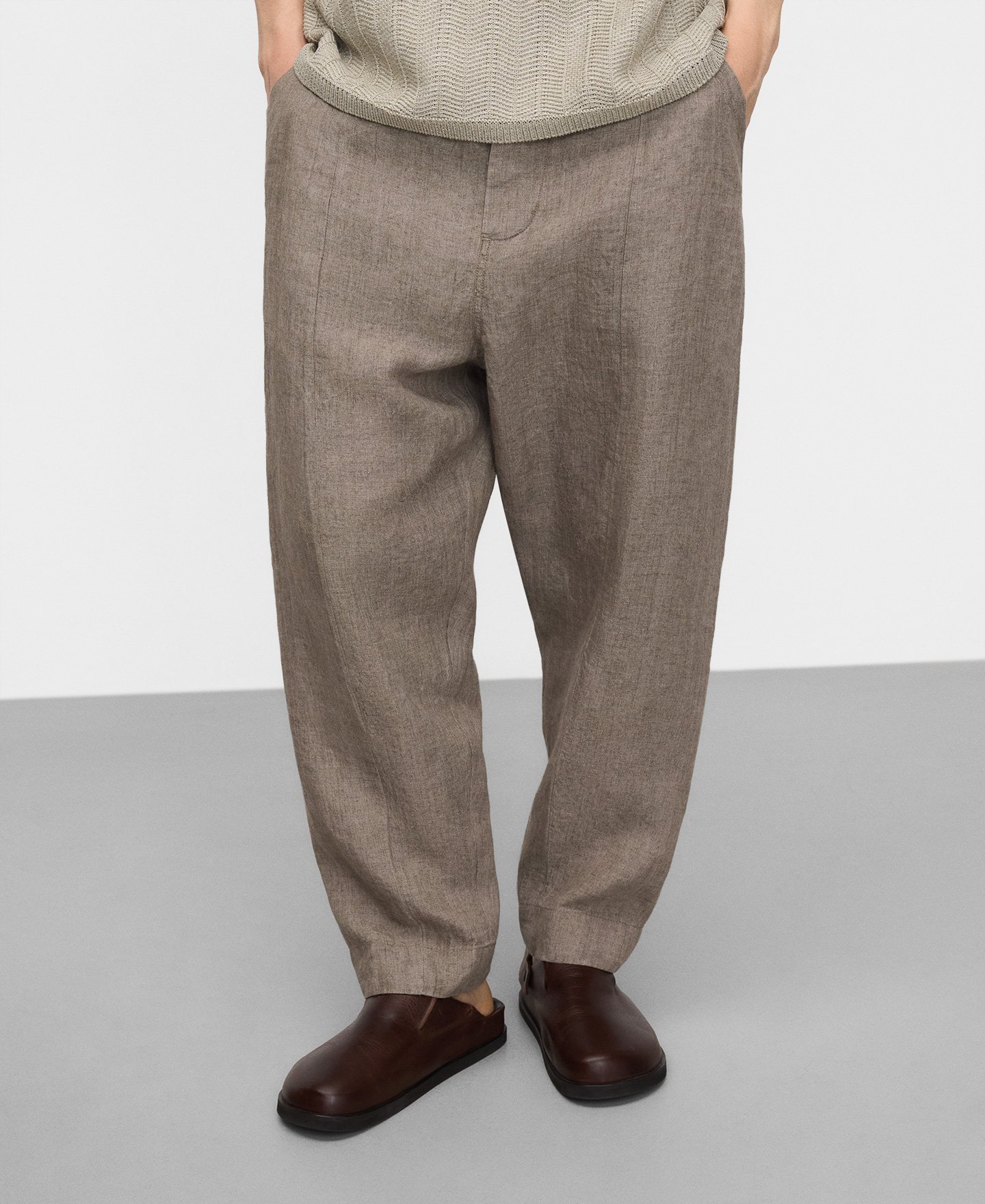 European linen worker trousers image number 0