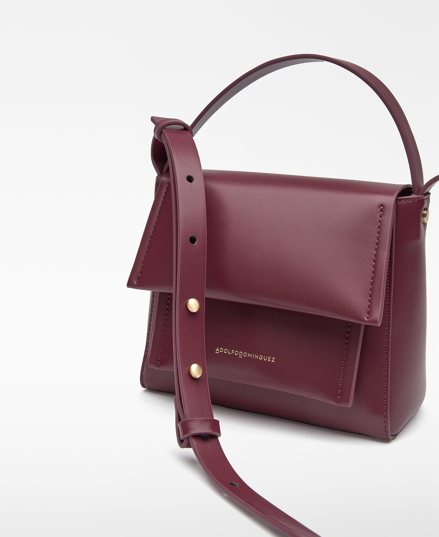 Mini bolsa a tiracolo com aba em Pele Não Pele para mulher image number 3