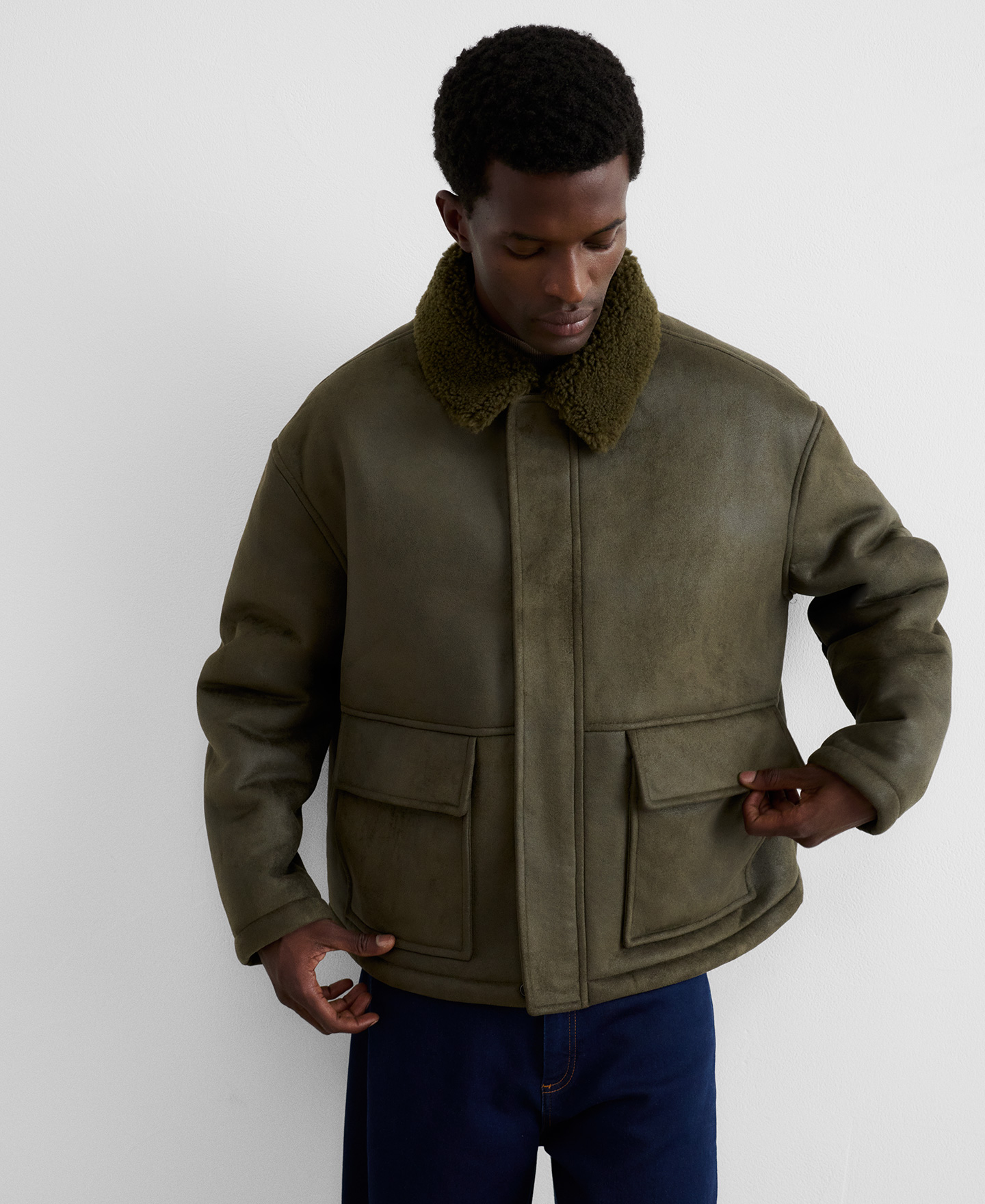 Wendbare Fliegerjacke Leder nicht Leder image number 5