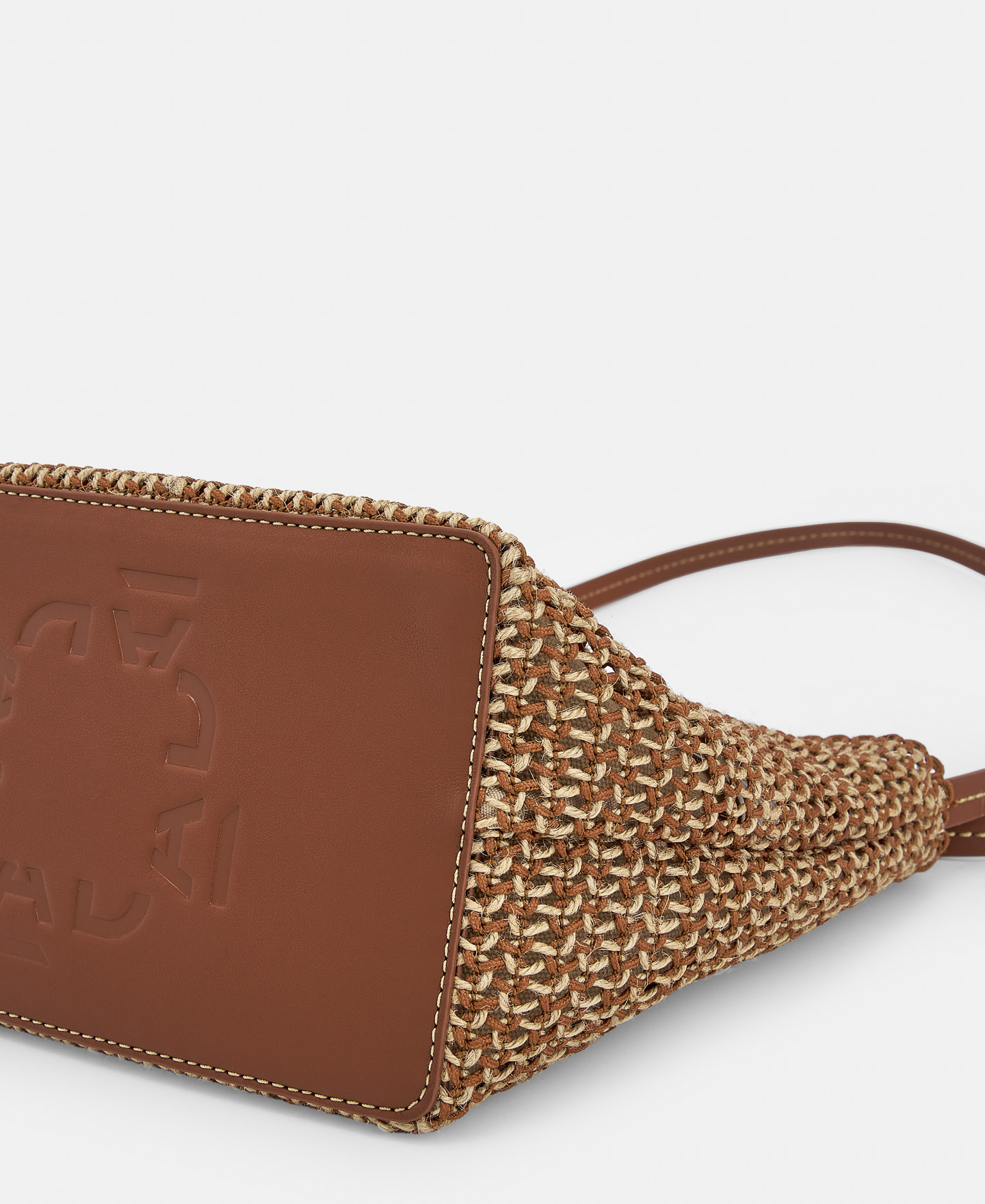 Recycled polyester and jute raffia bag image number 3