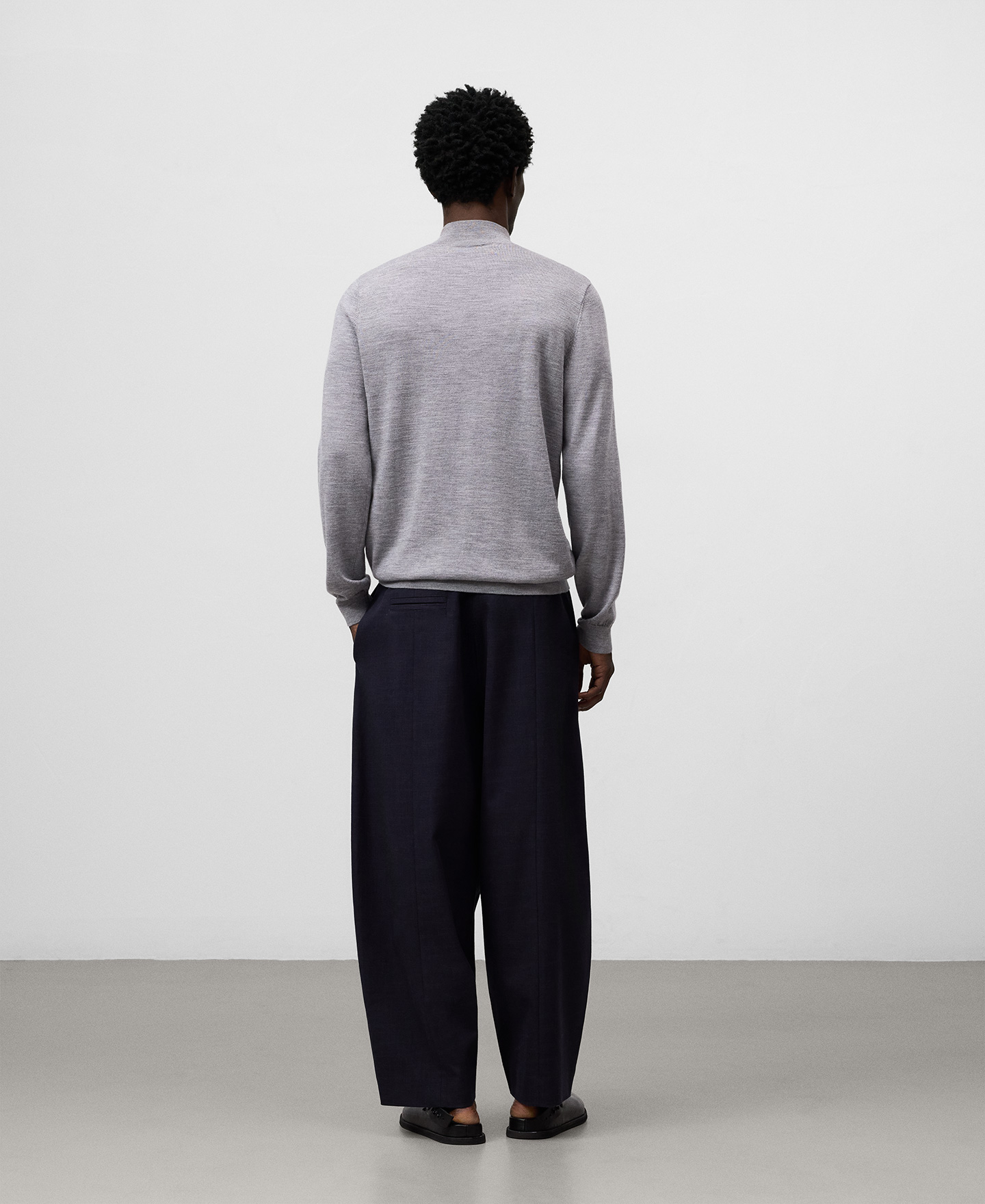 Merino wool perkins collar sweater man image number 2