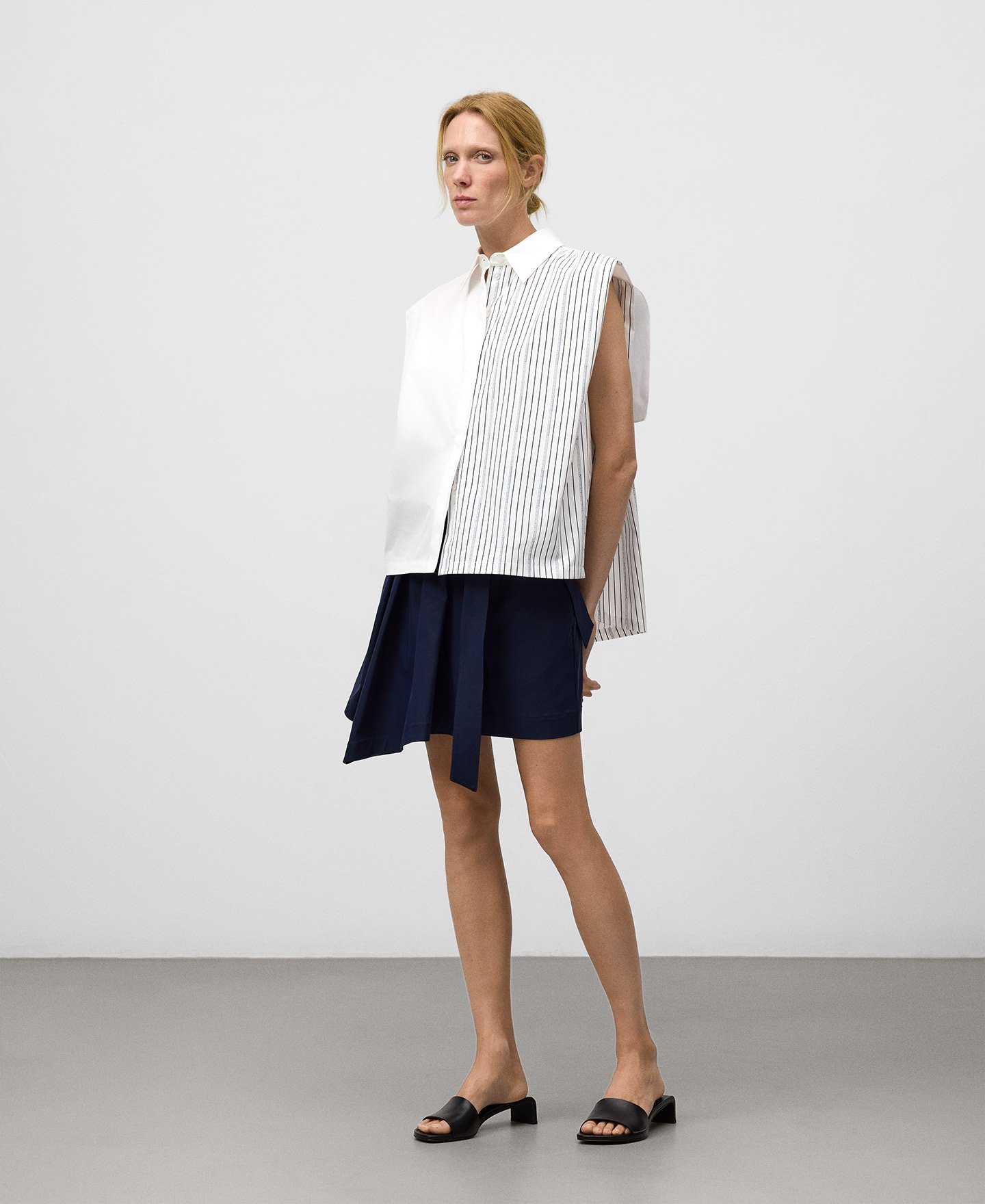 Draped mini skirt woman image number 1