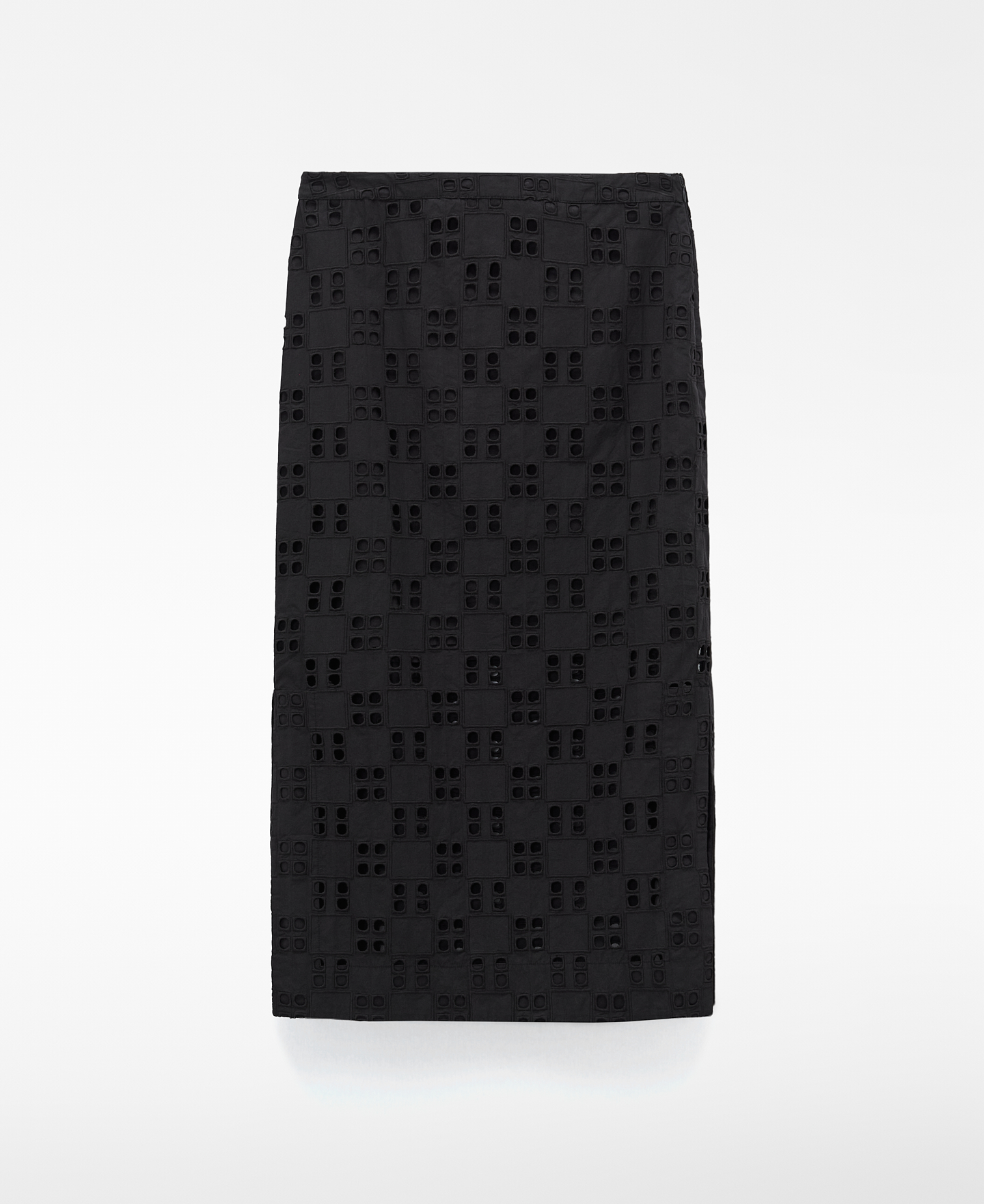 Poplin skirt with English embroidery image number 4