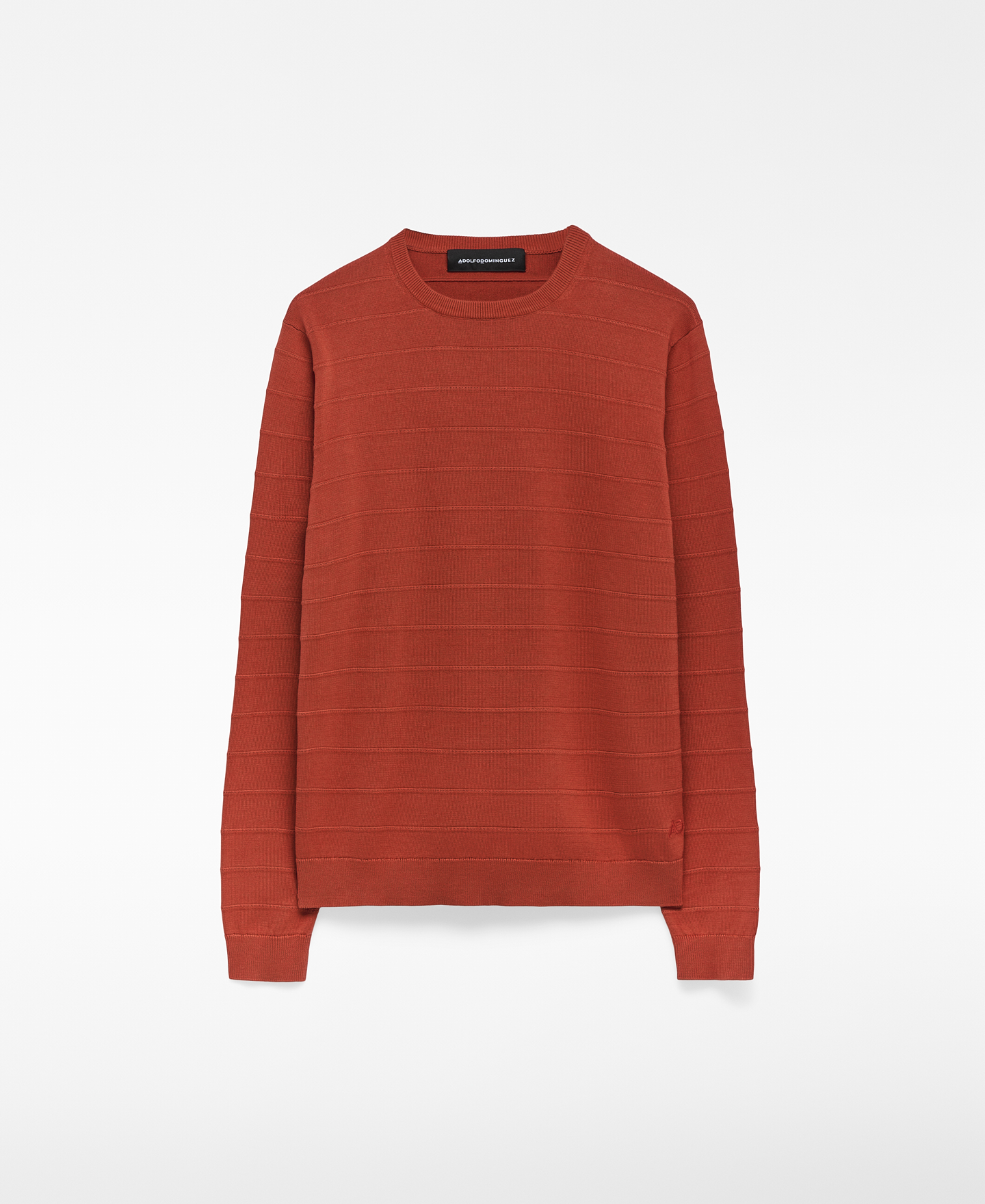 Striped structured knit sweater man image number 4