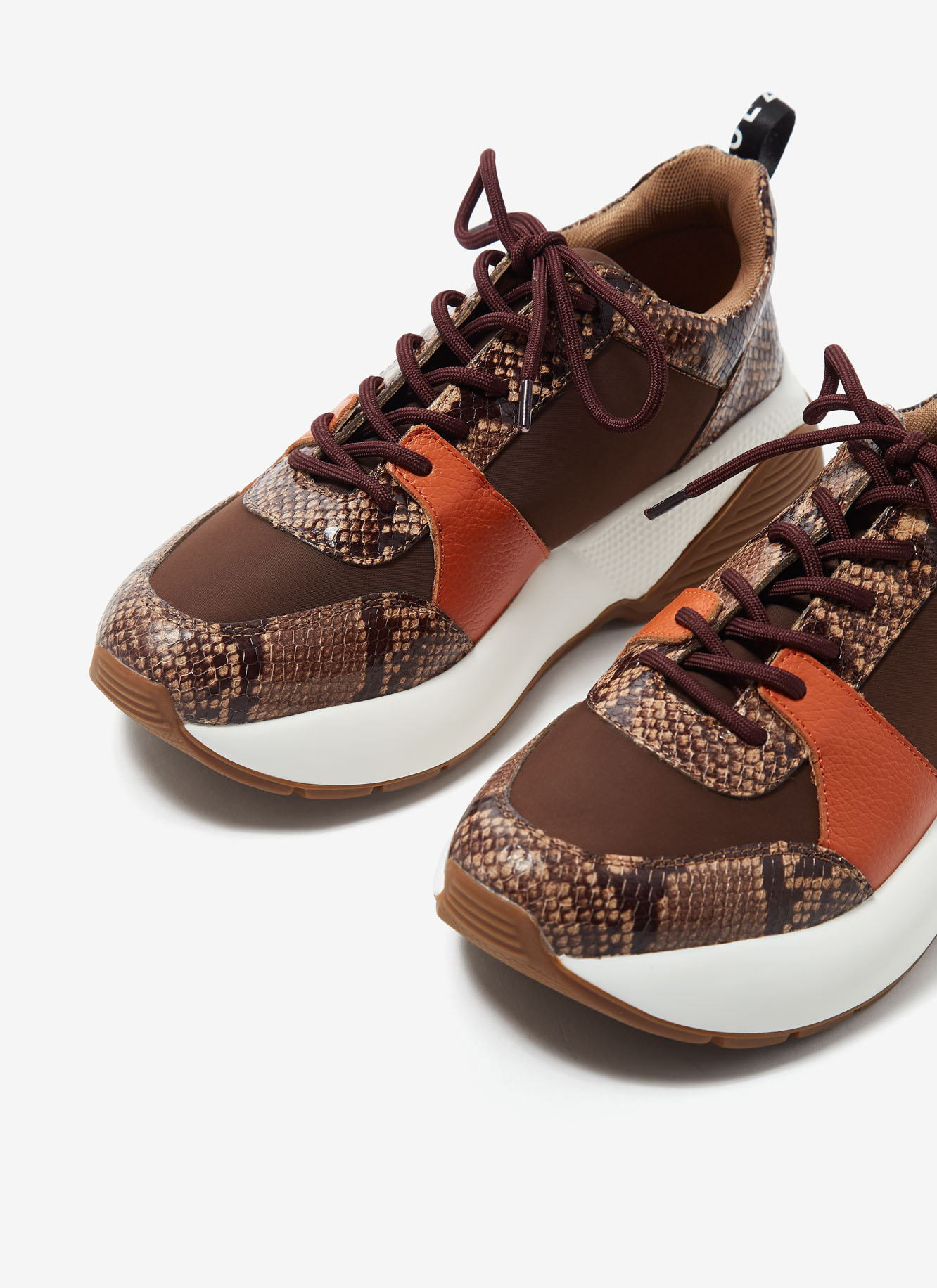 Chunky sneakers with animal print image number 2