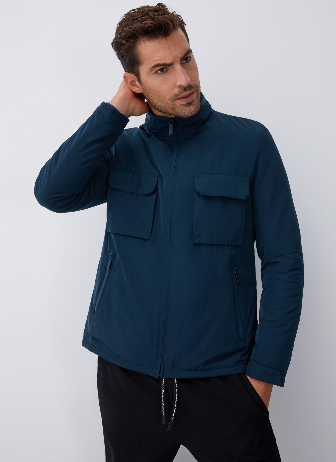 Straight parka with hidden hood image number 0