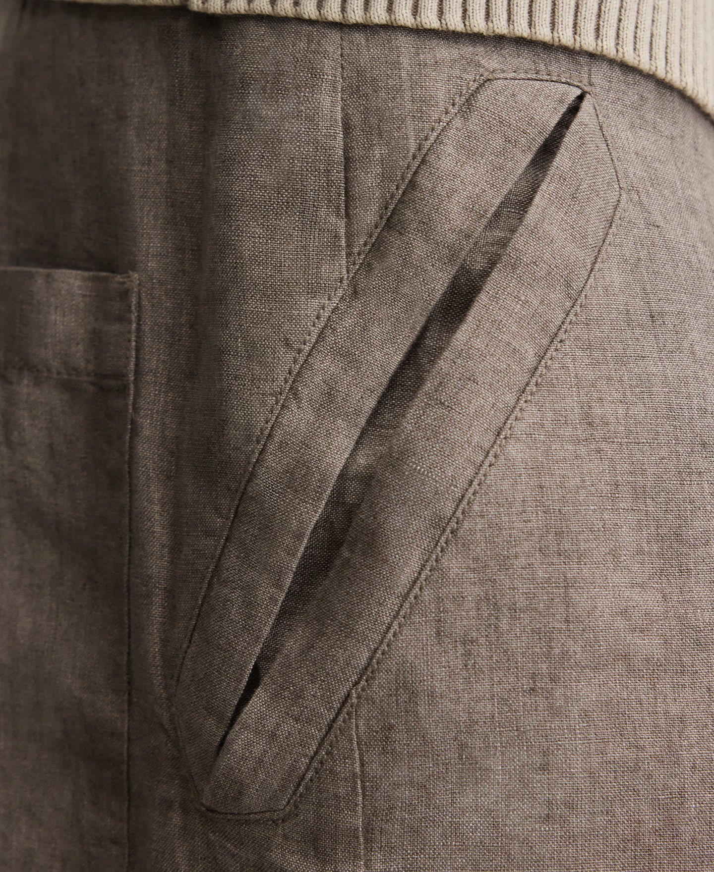 European linen worker trousers image number 3