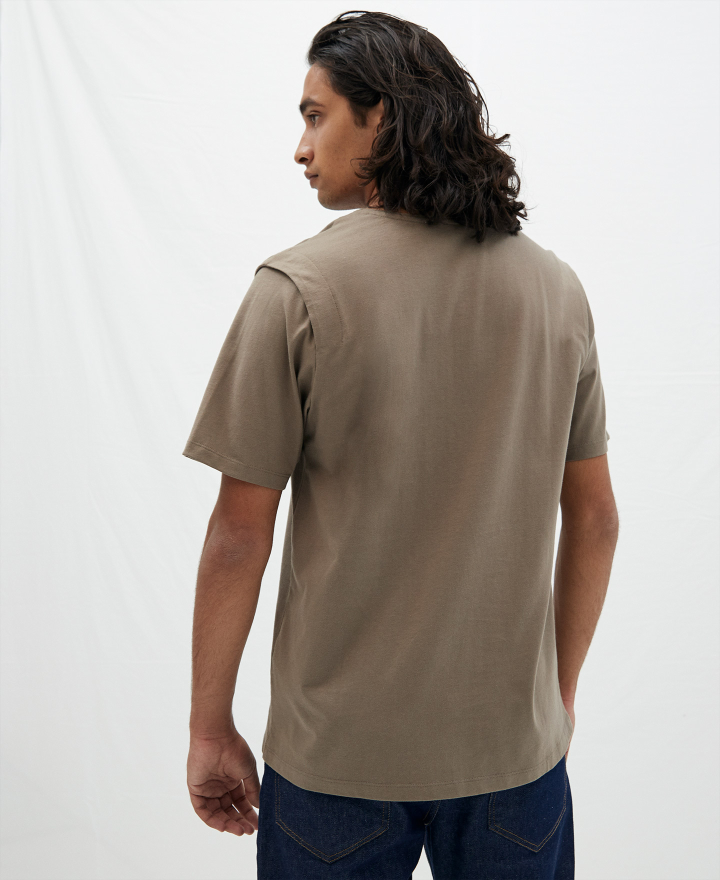 肩見せ コットンTシャツ image number 2