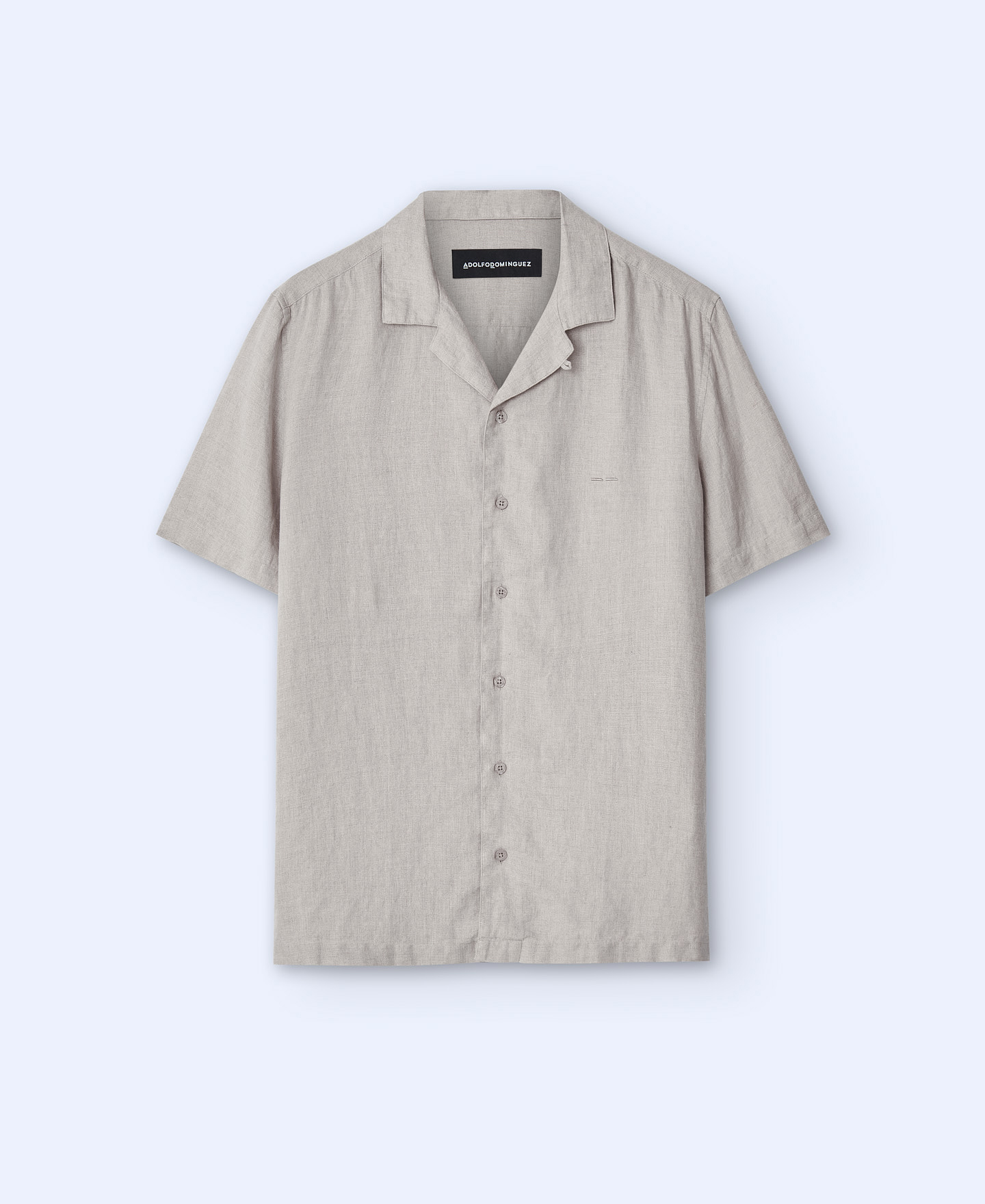 Camisa cuello bowling en lino image number 4