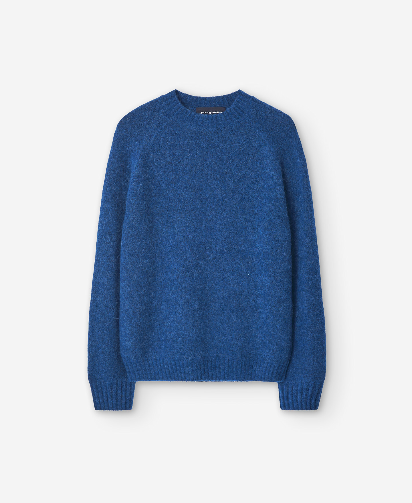 Jersey tejido lana azul melange hombre image number 4