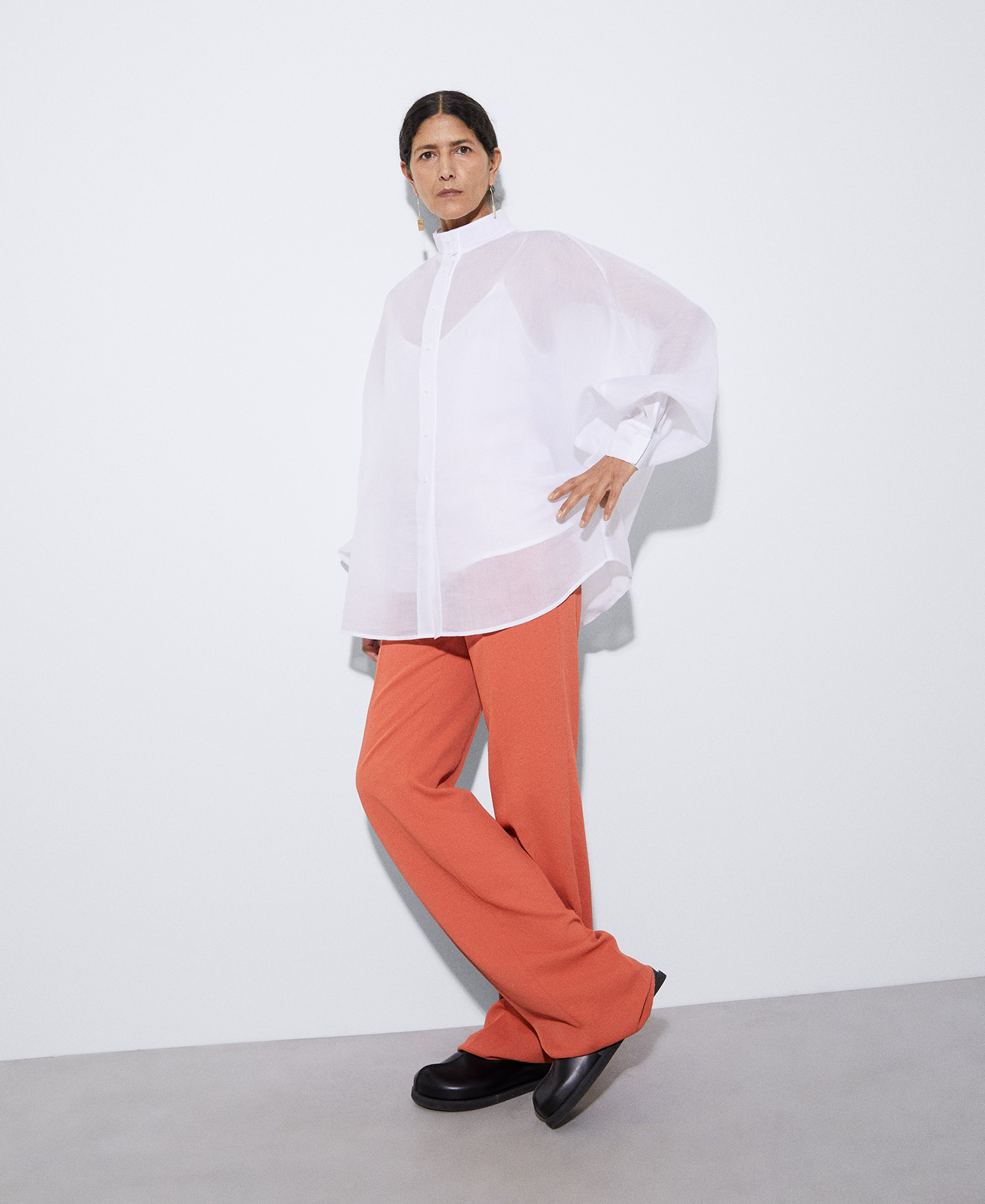 Camisa oversize en lyocell image number 1