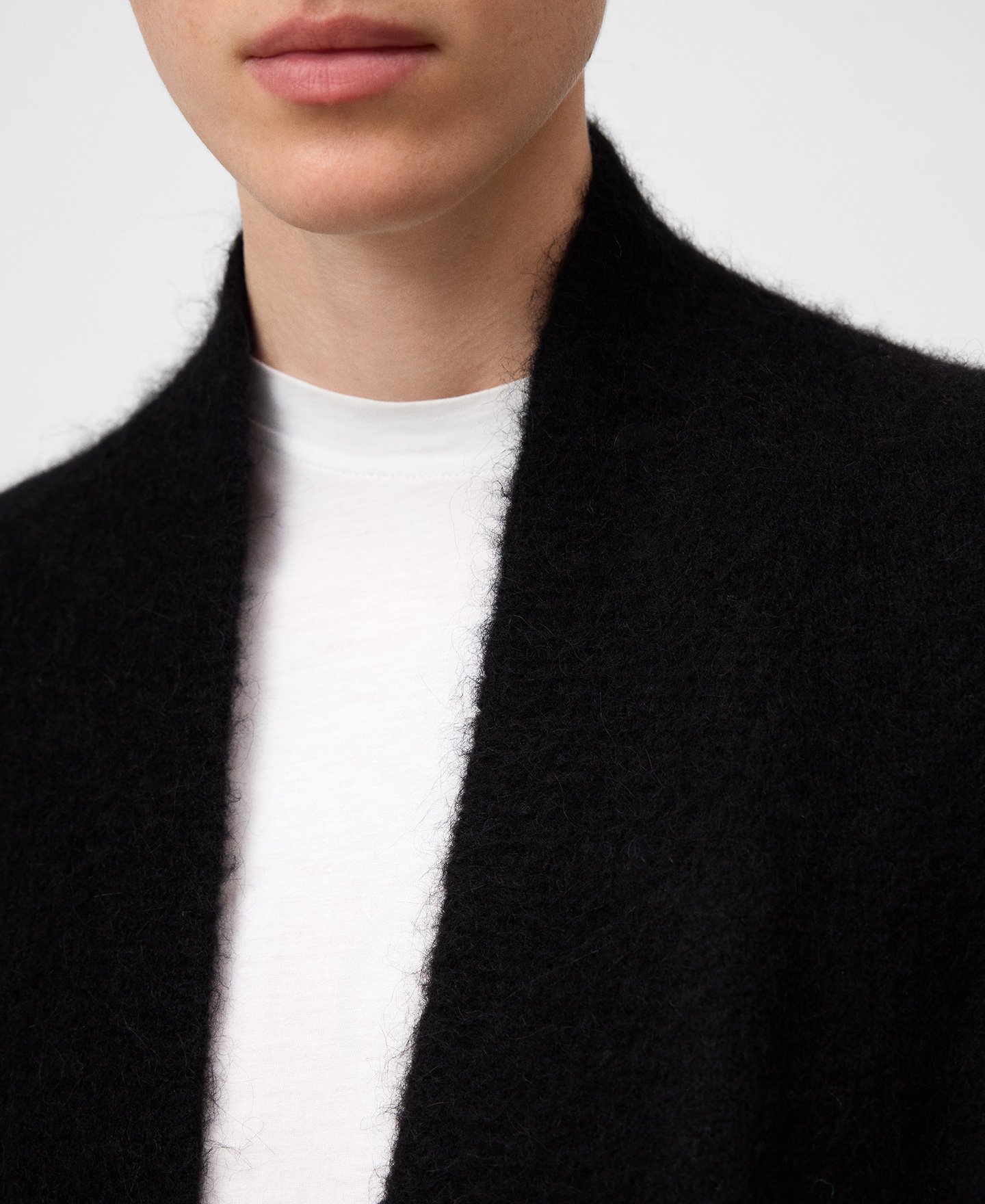 Knit jacket with belt woman image number 3