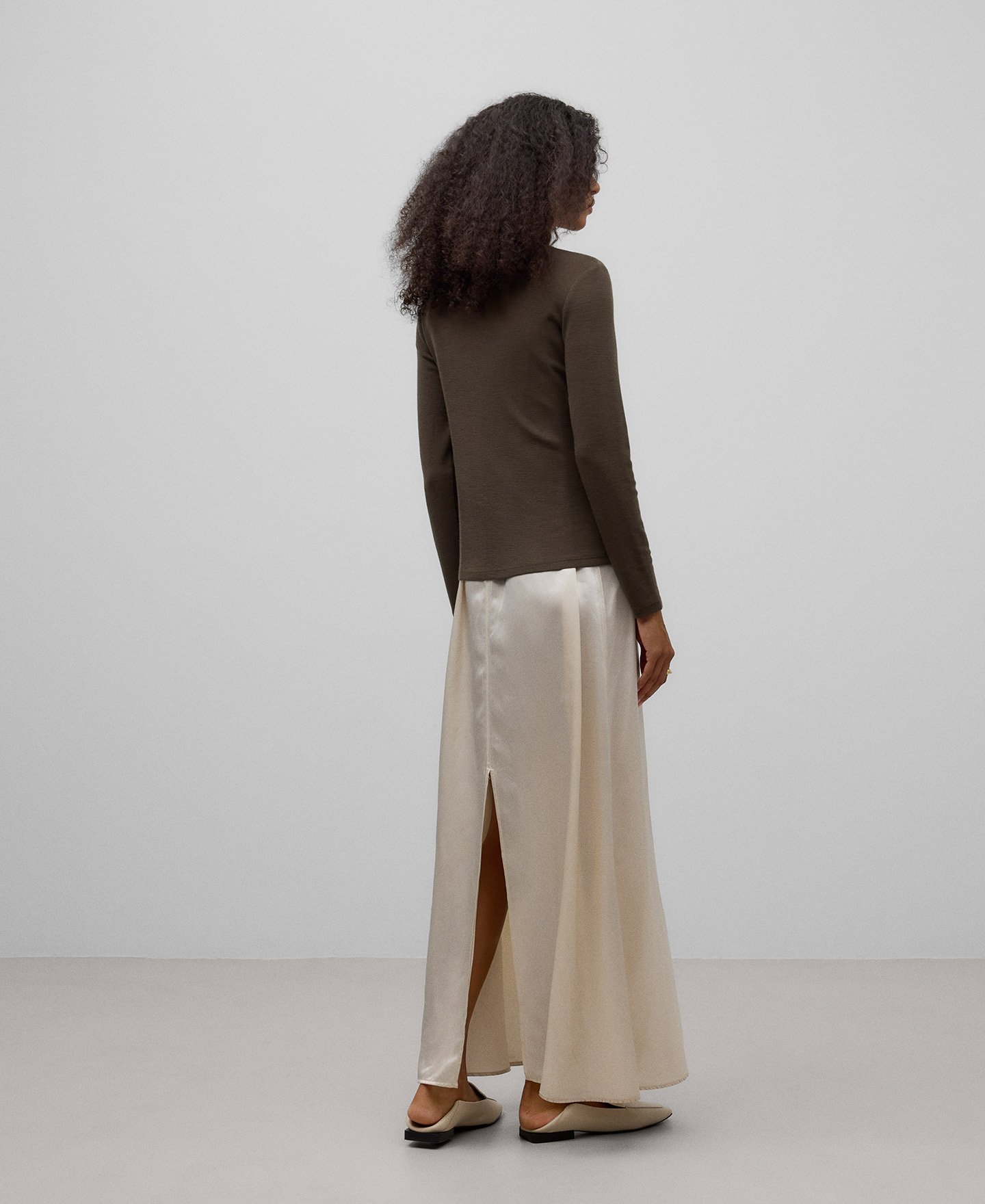 Camiseta manga larga lana merino mujer image number 2