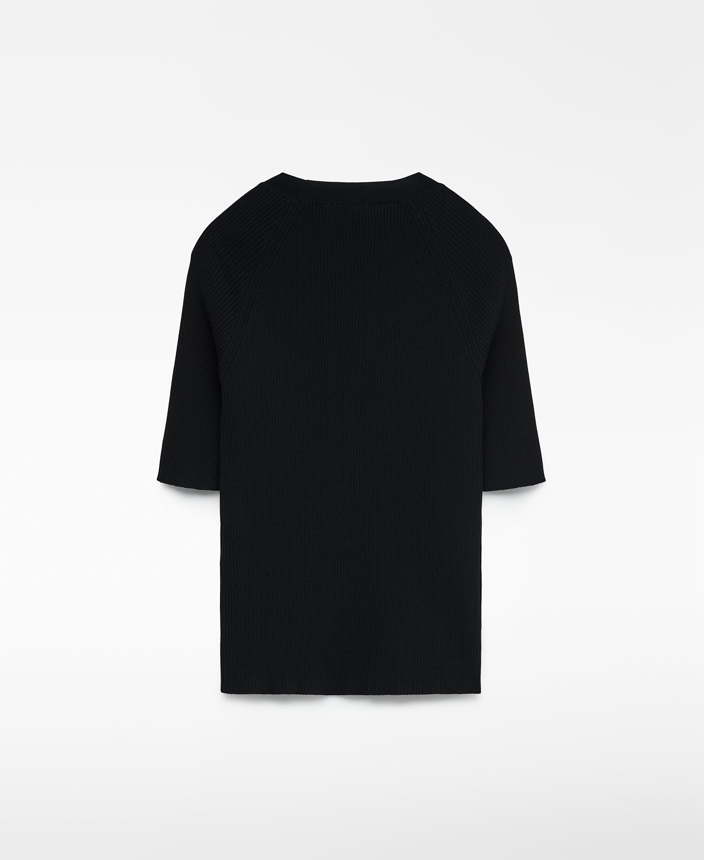 Short sleeve ribbed sweater woman image number 5