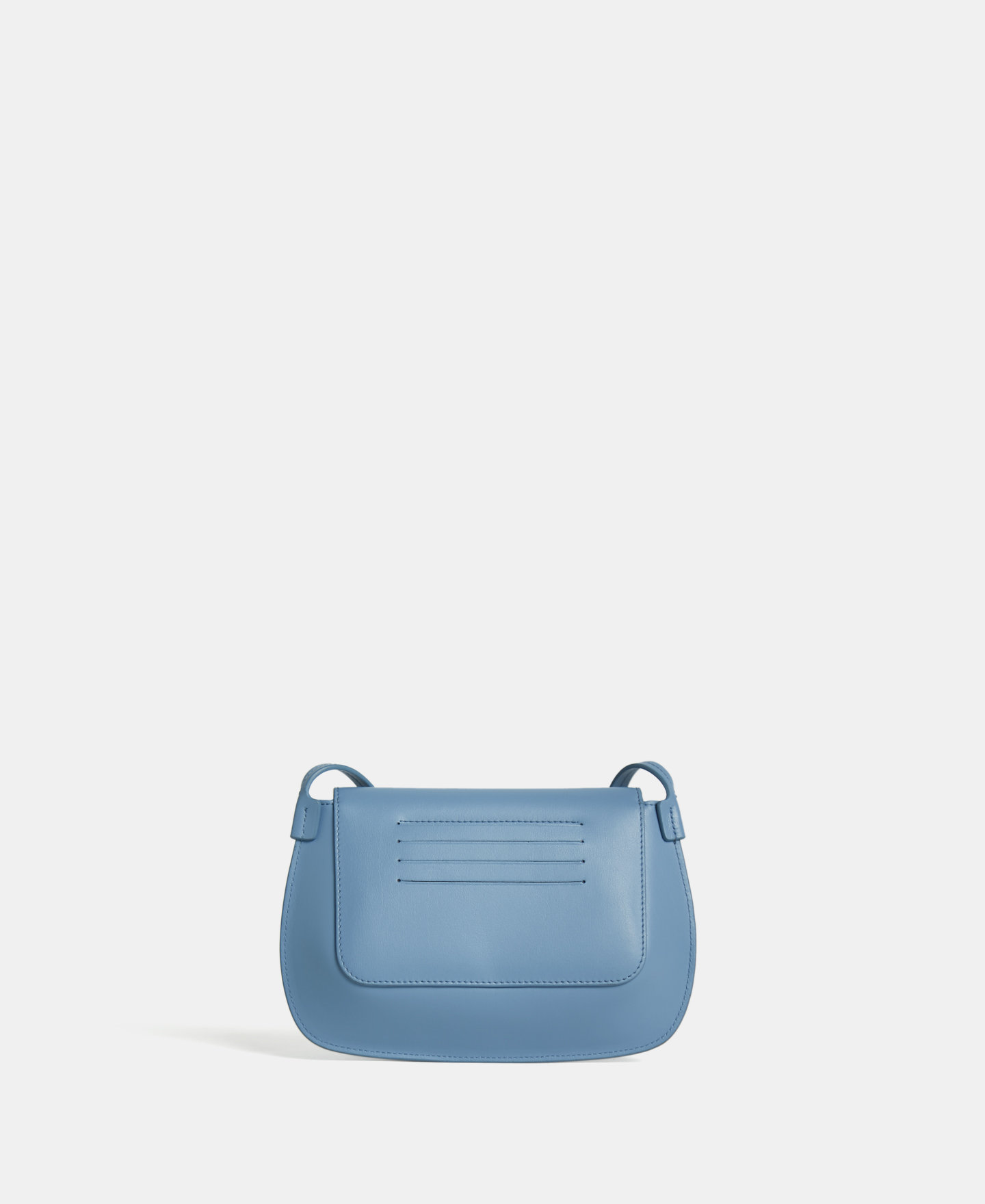 Mini flat shoulder bag in vachetta image number 1