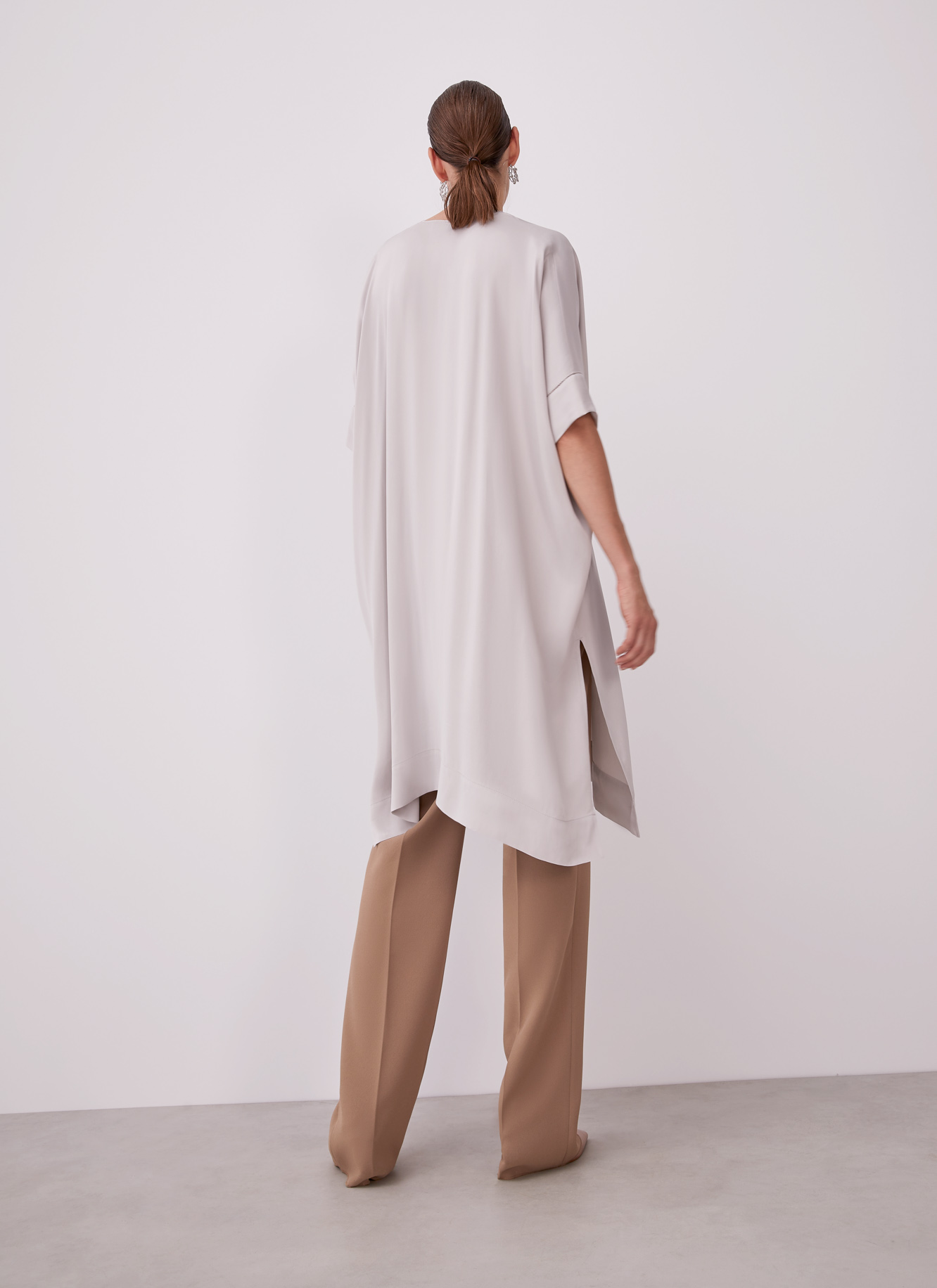 Camisa oversize en viscosa image number 4