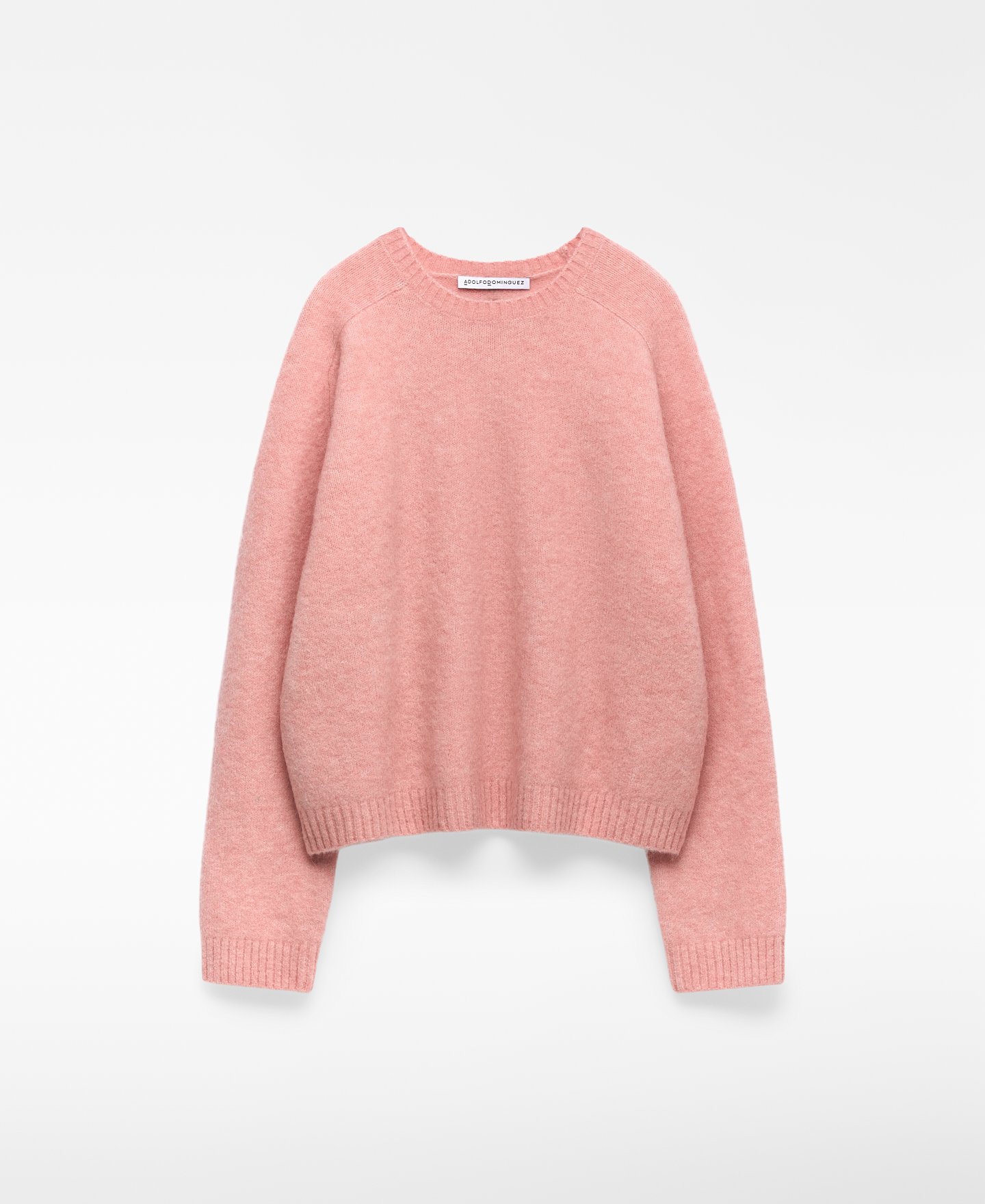 Crew collar knit short sweater woman image number 0