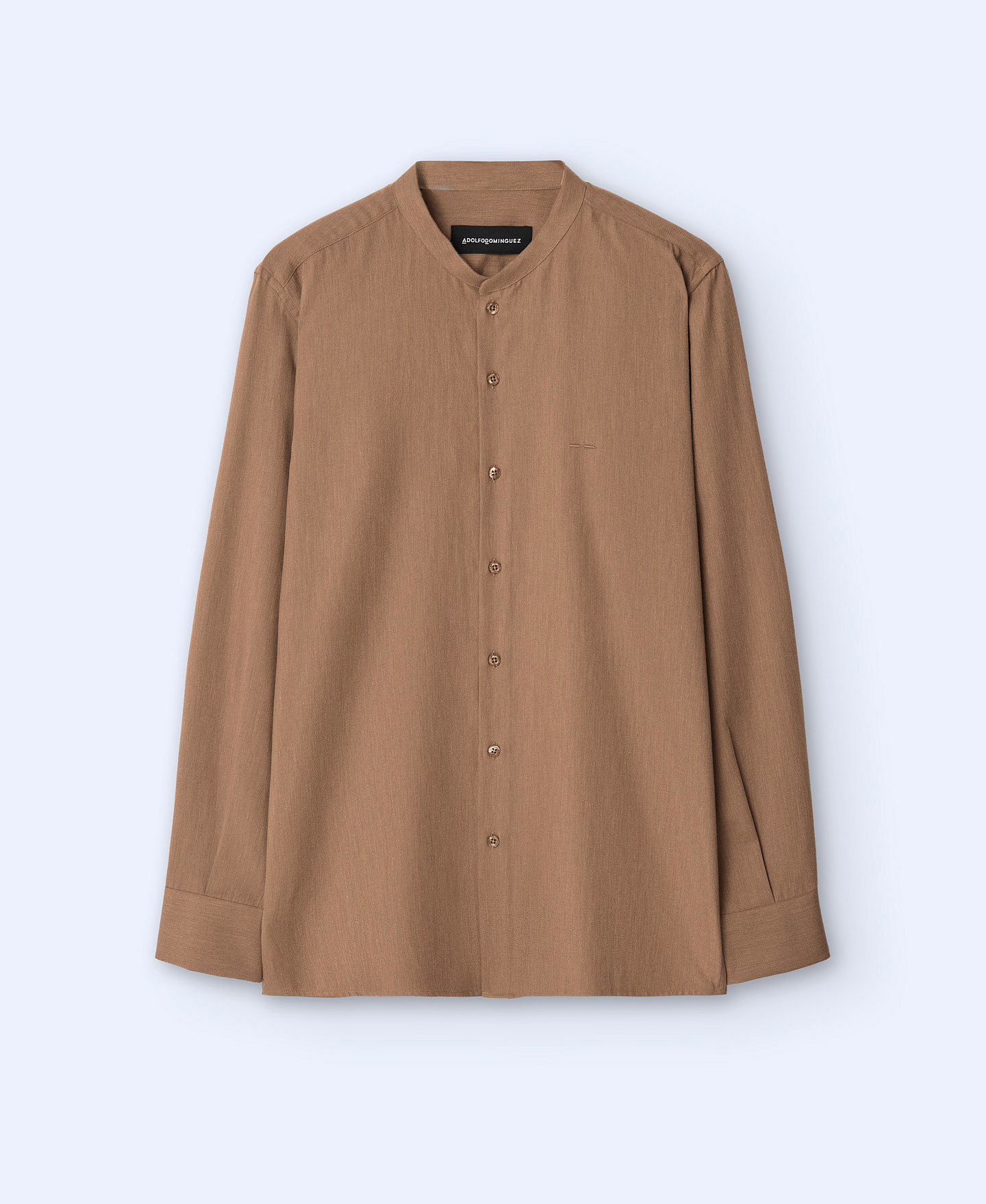 Cotton Mandarin collar shirt image number 4