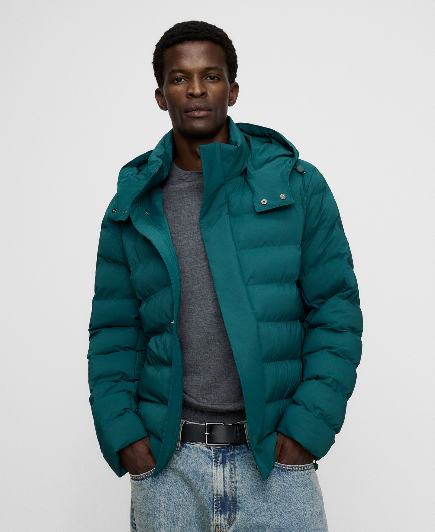 Seamless-effect padded jacket image number 0