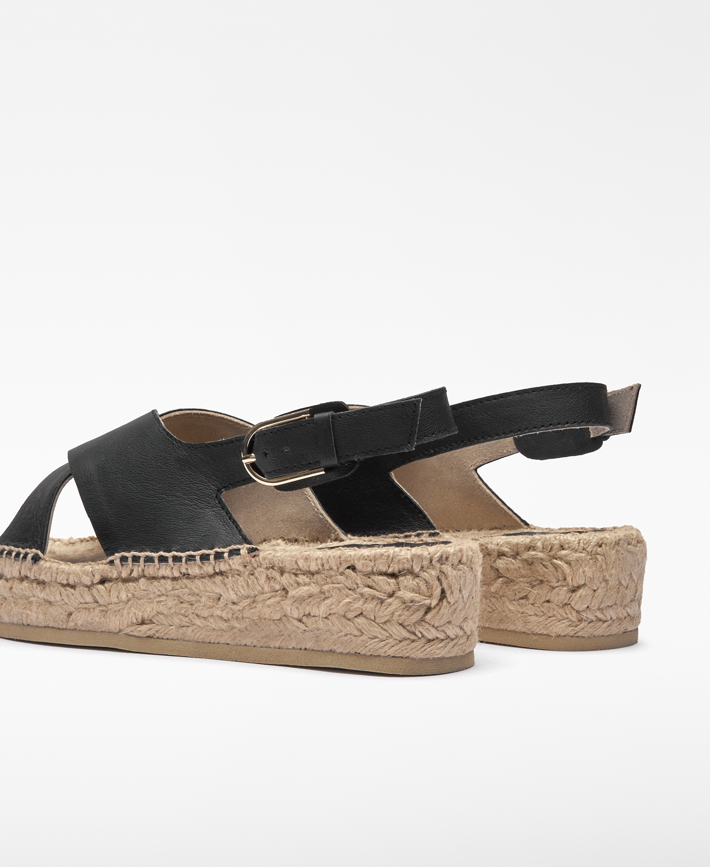 Platform leather sandal woman image number 2