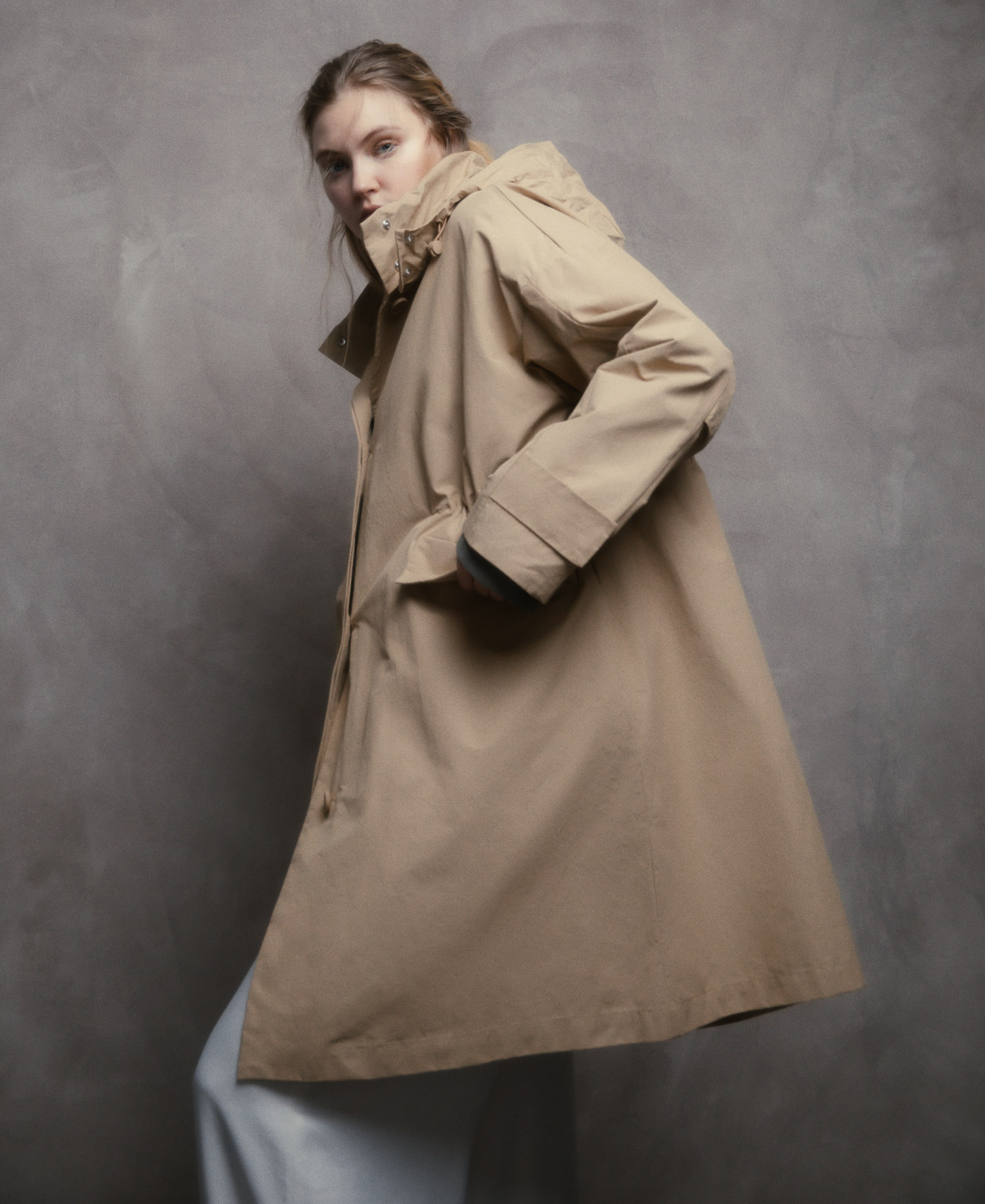 Cotton and nylon turtleneck parka image number 5