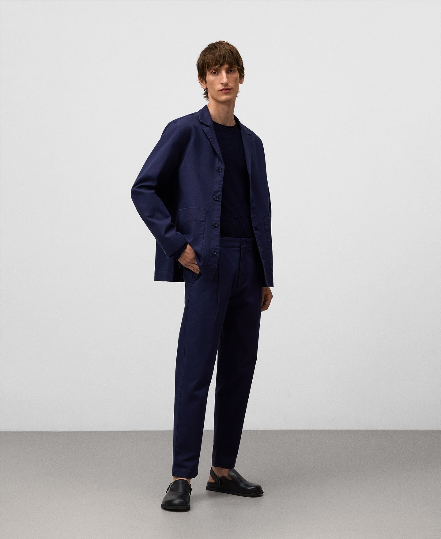 Regular fit worker jacket man image number 1