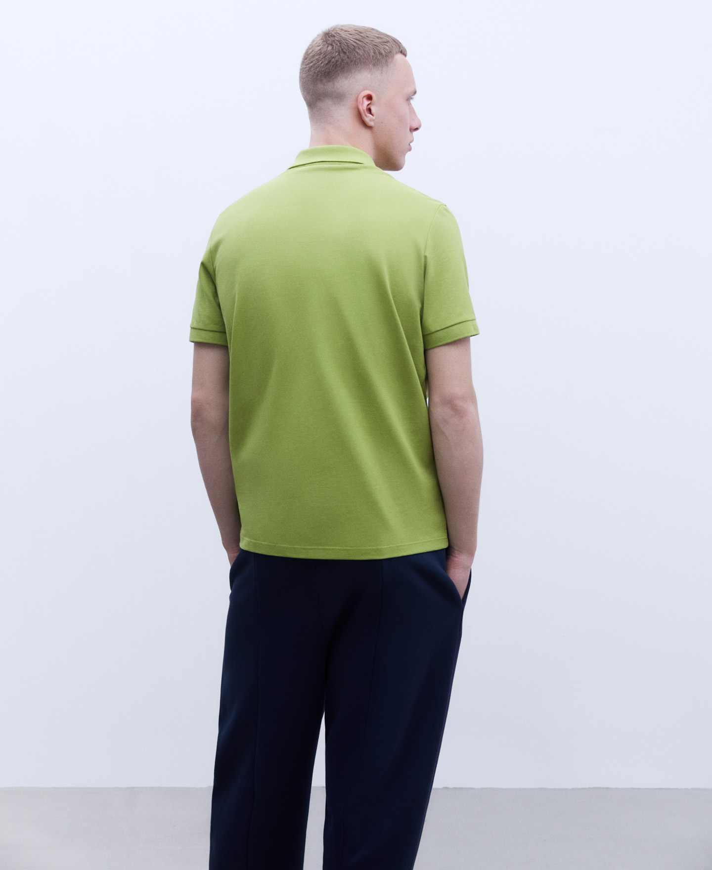 Cotton two button polo shirt image number 2