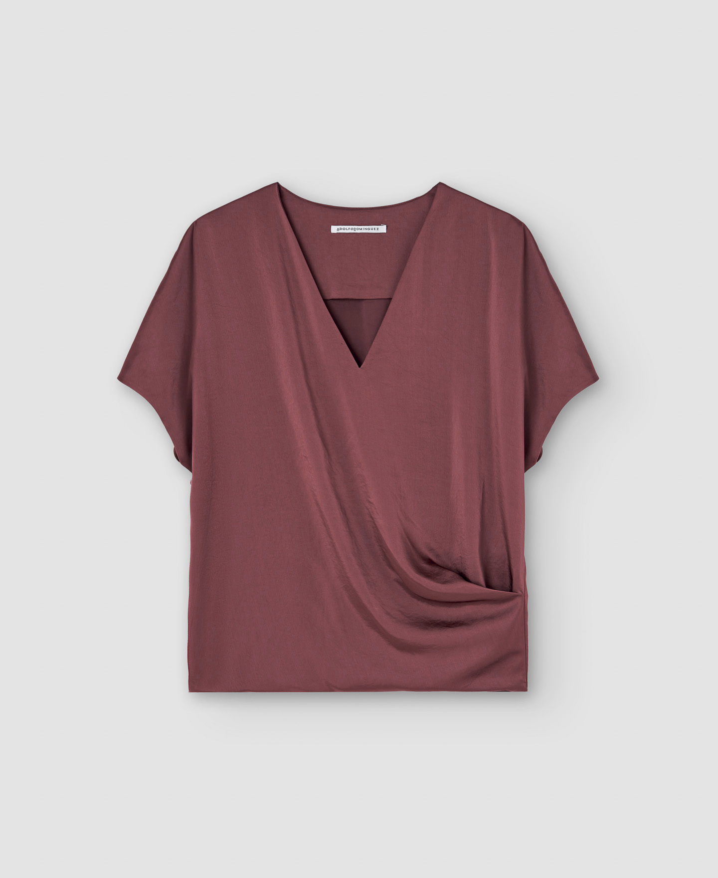 Draped V-neckline blouse image number 4