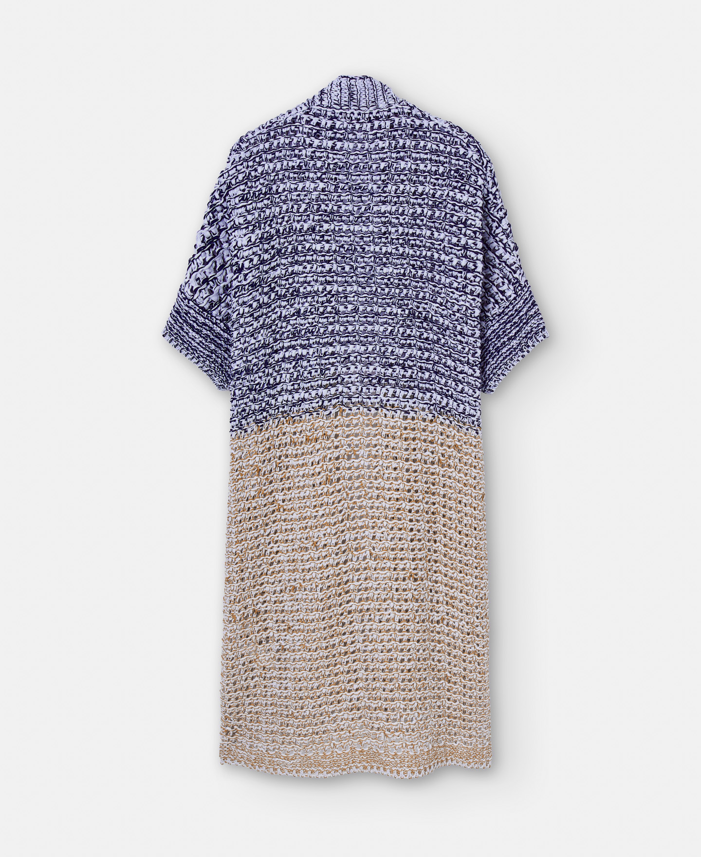 Long openwork knitted jacket image number 5