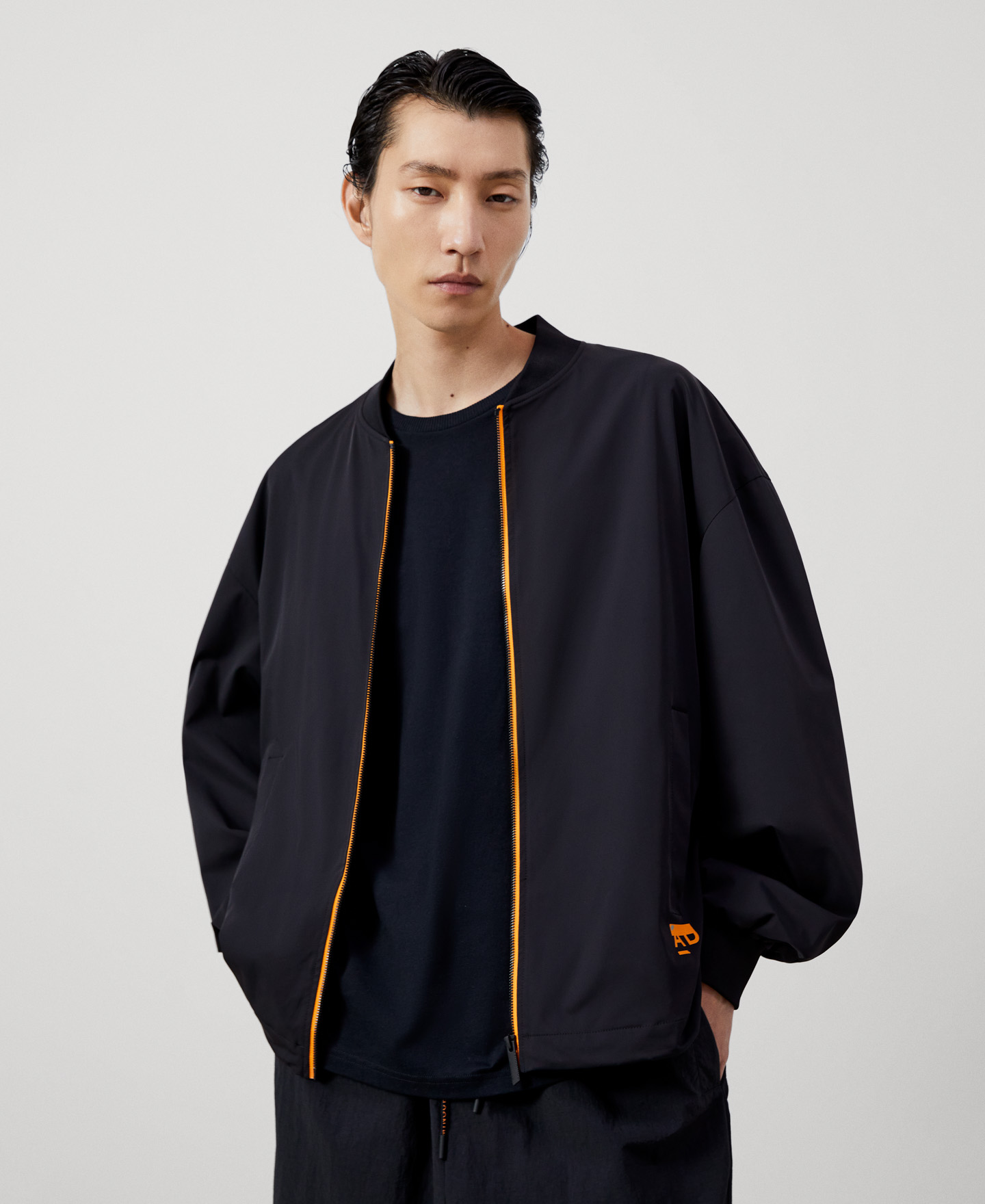 Nylon bomber with backpack image number 0