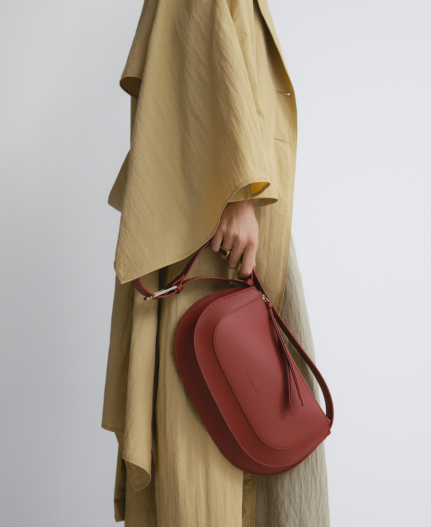 Nylon shawl piece trench coat woman image number 1