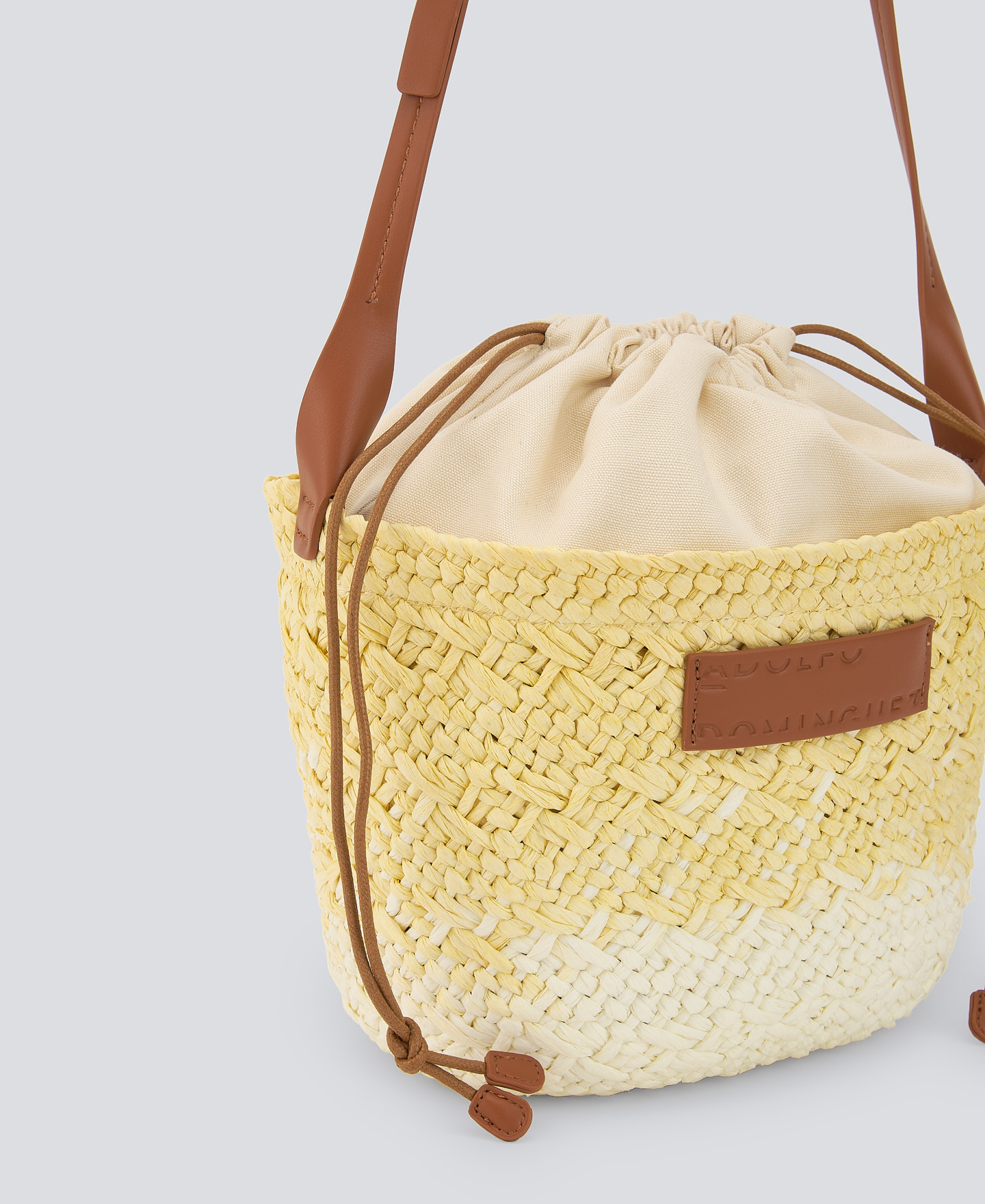 Medium braided paper shoulder bag woman image number 3