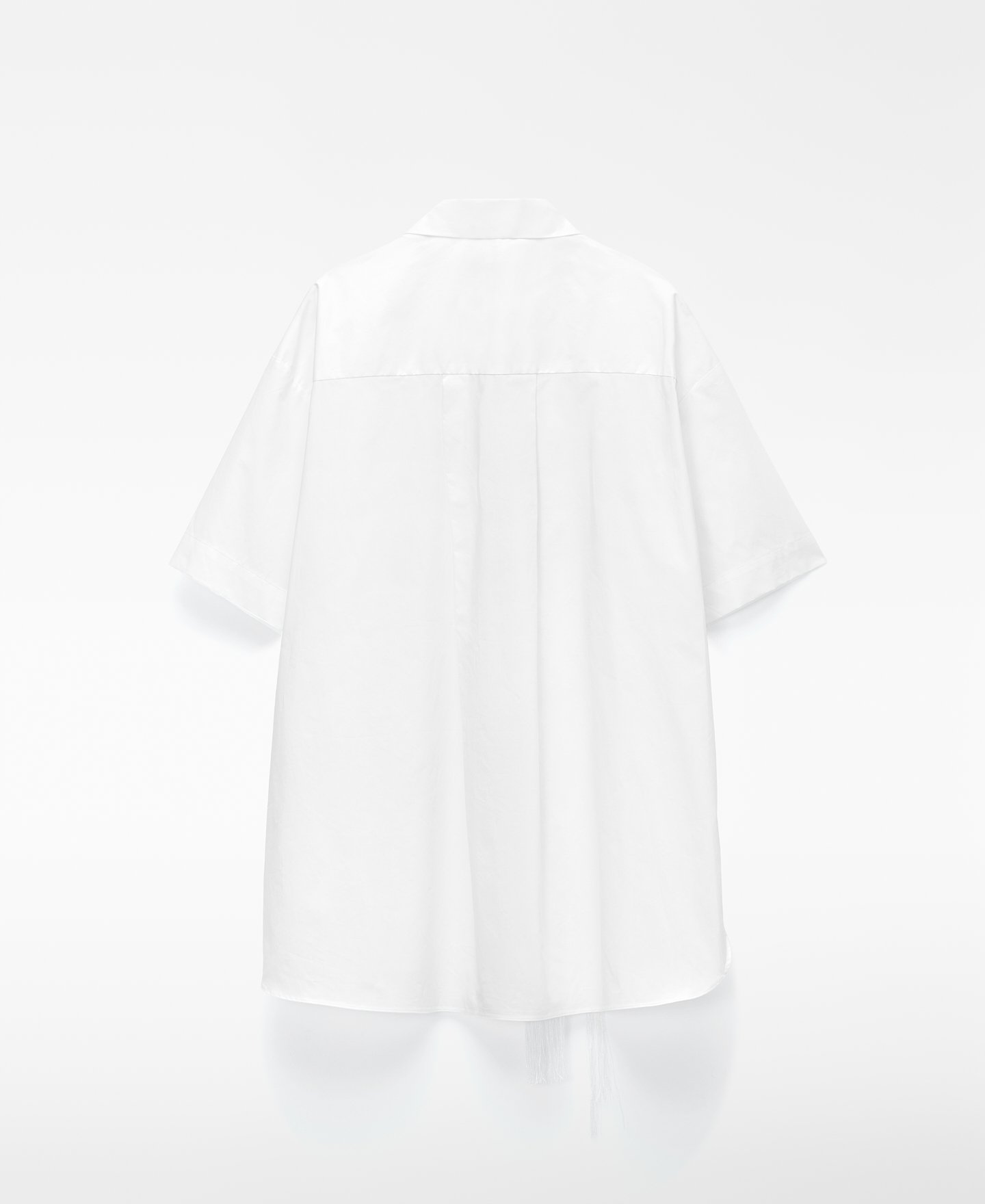 Cotton embroidered oversize shirt image number 5