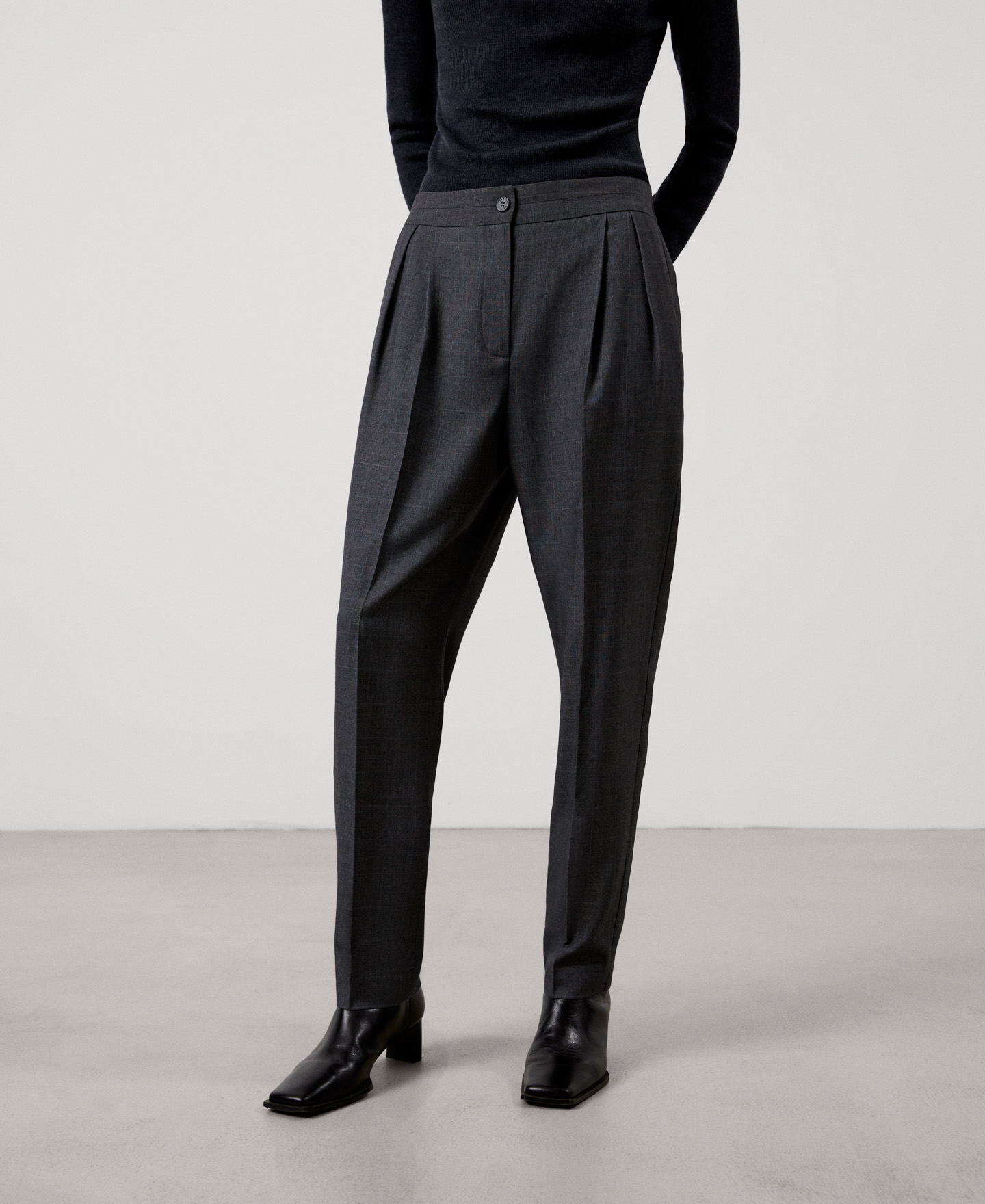 Straight cut dart trousers image number 0