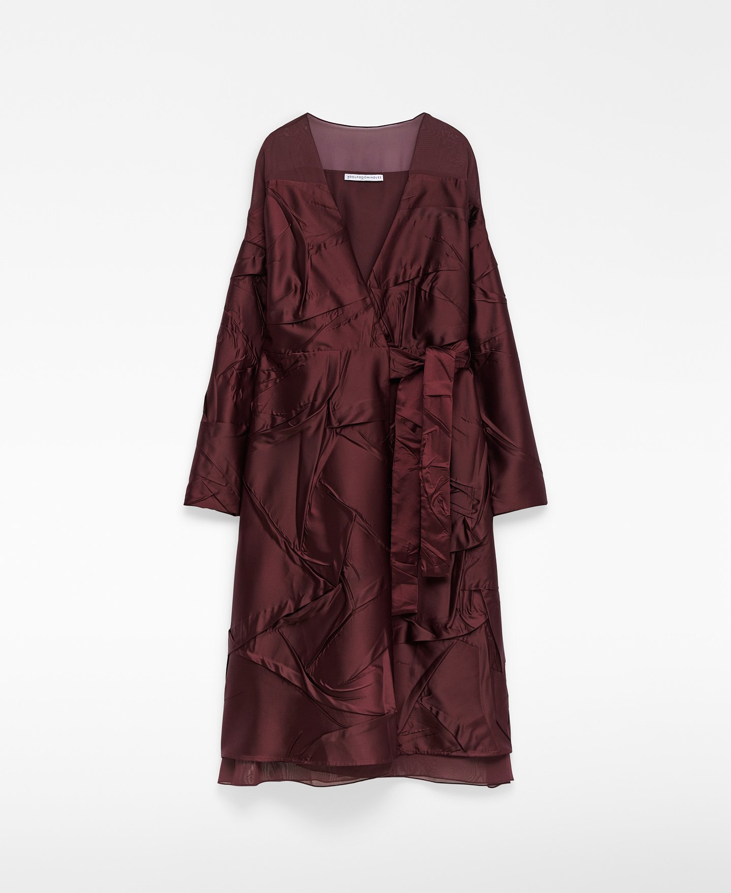 Robe froissée en tissu contrasté pour femme image number 4
