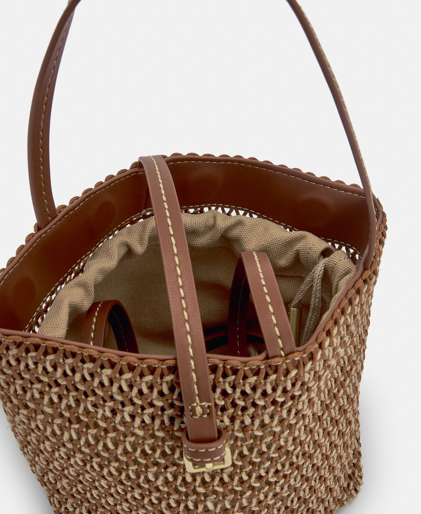 Recycled polyester and jute raffia bag image number 2
