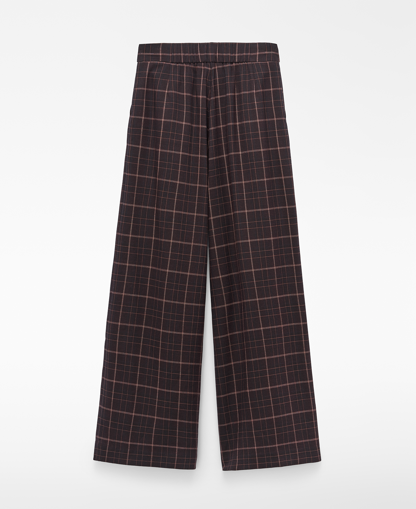 Checkered wide-leg trousers image number 5