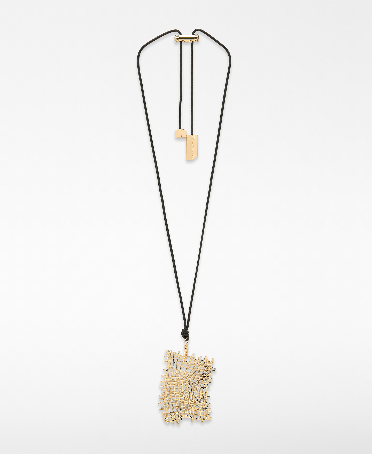 Metal mesh pendant necklace image number 0