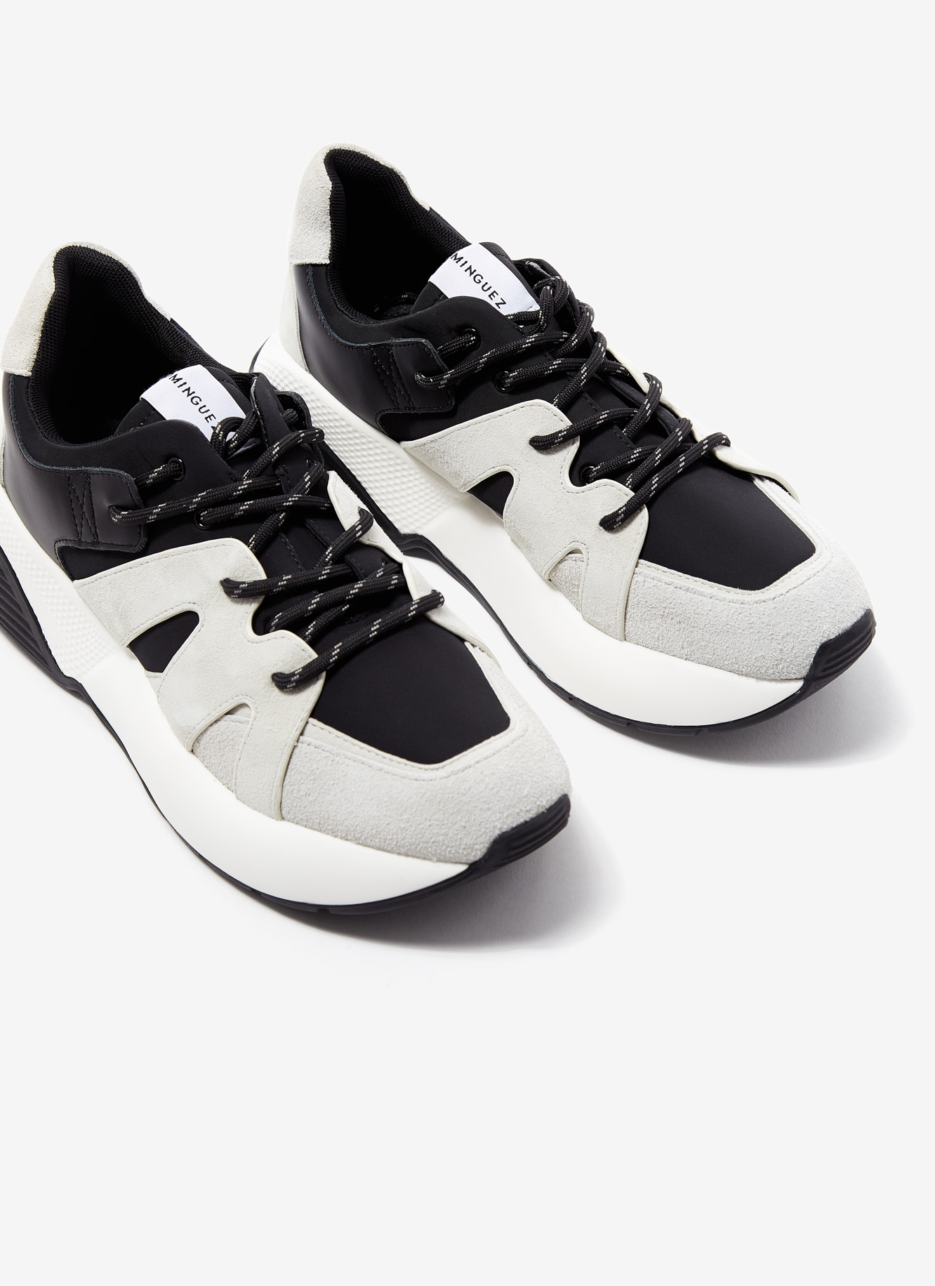 Bicolour chunky sneakers image number 2