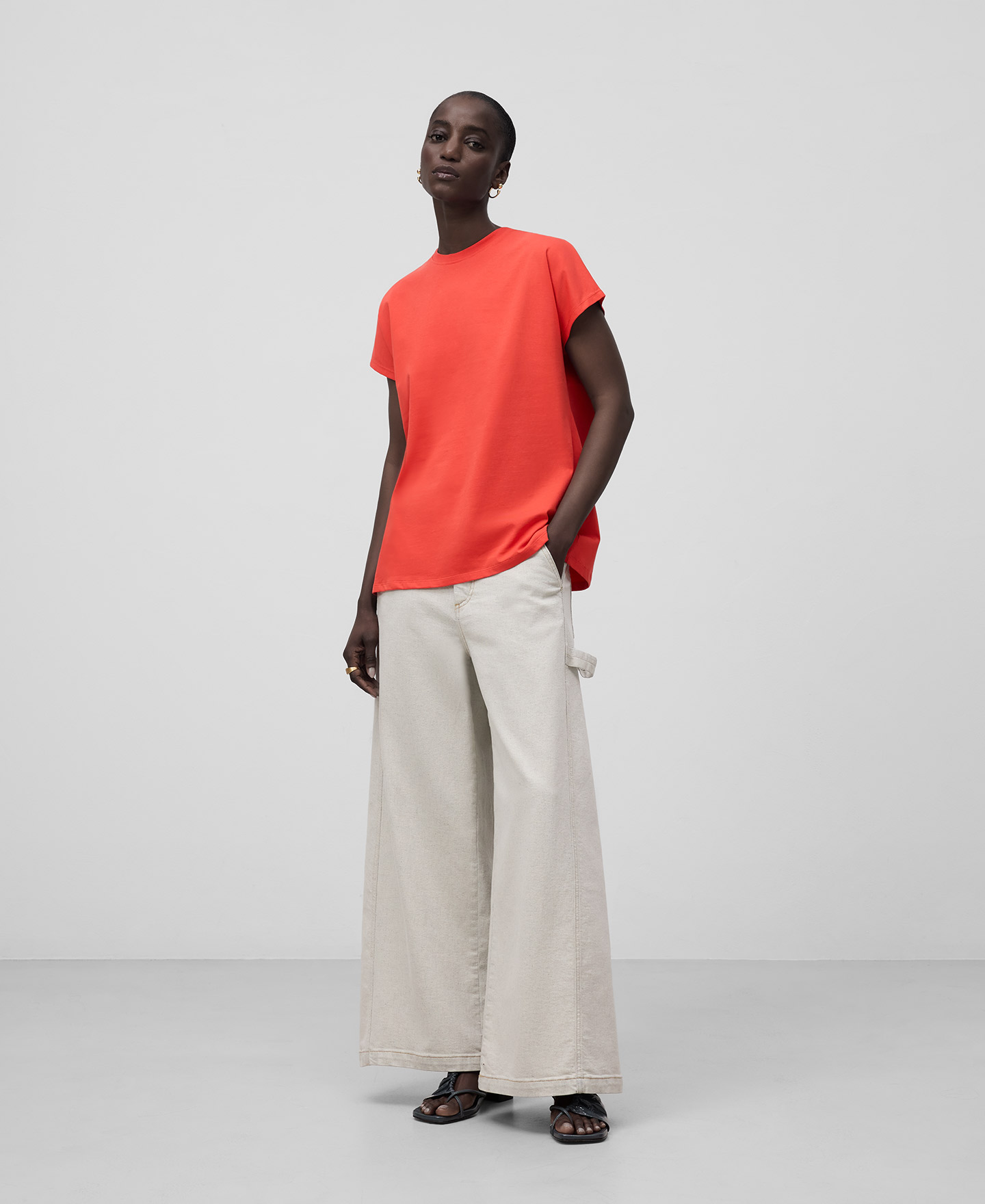 Organic cotton relaxed fit T-shirt woman image number 1