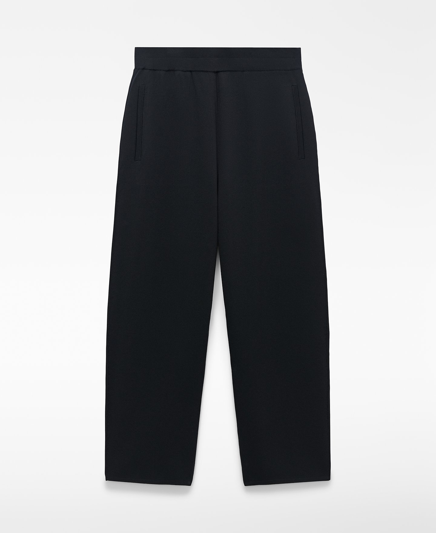 Knit barrel fit trousers image number 4