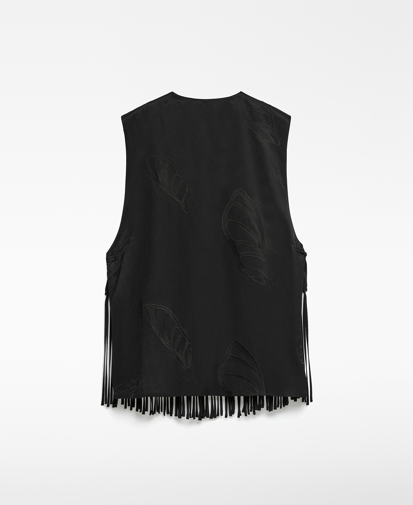 Gilet brodé à franges femme image number 3
