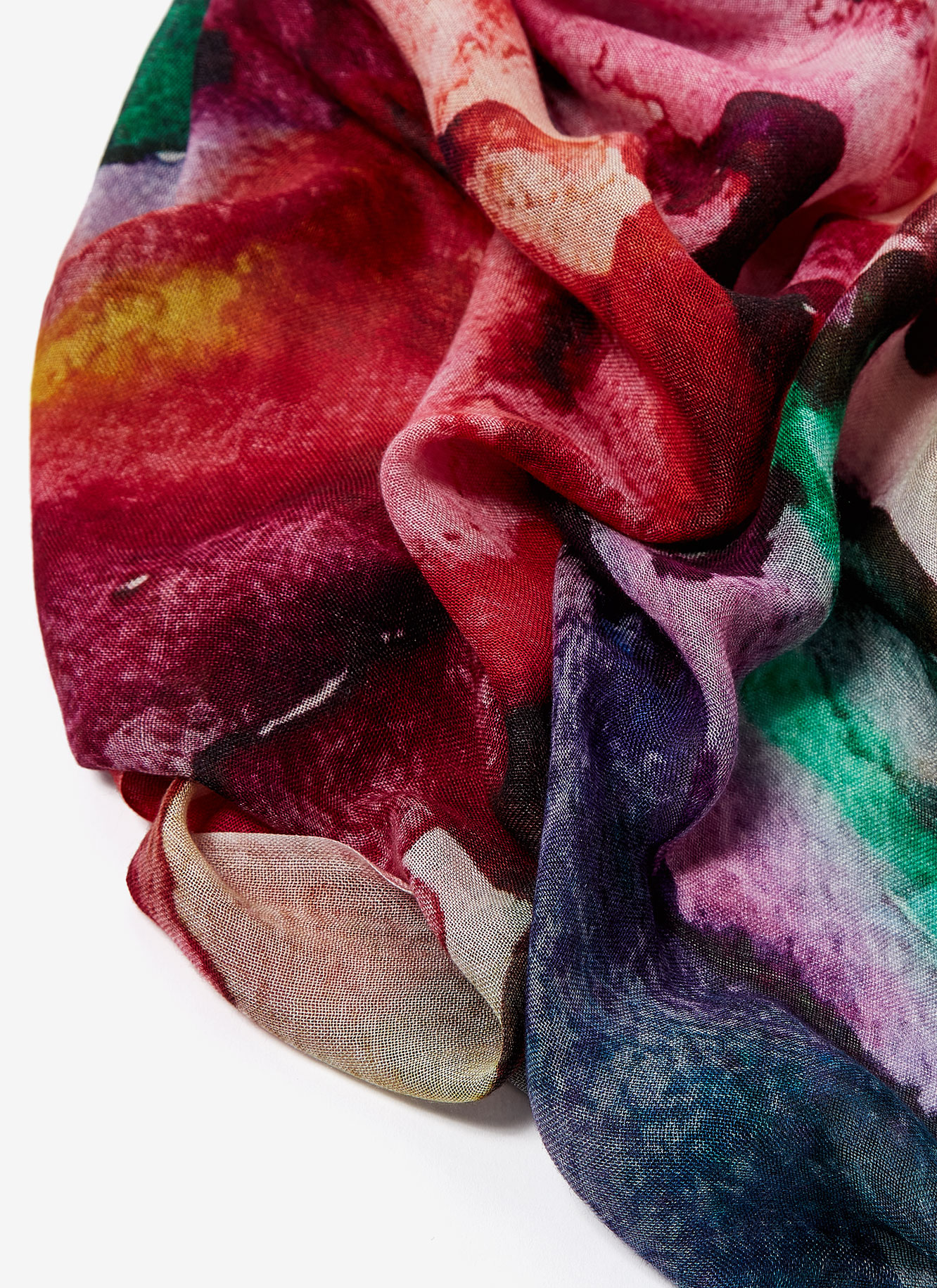 Modal foulard with multicolour print image number 2