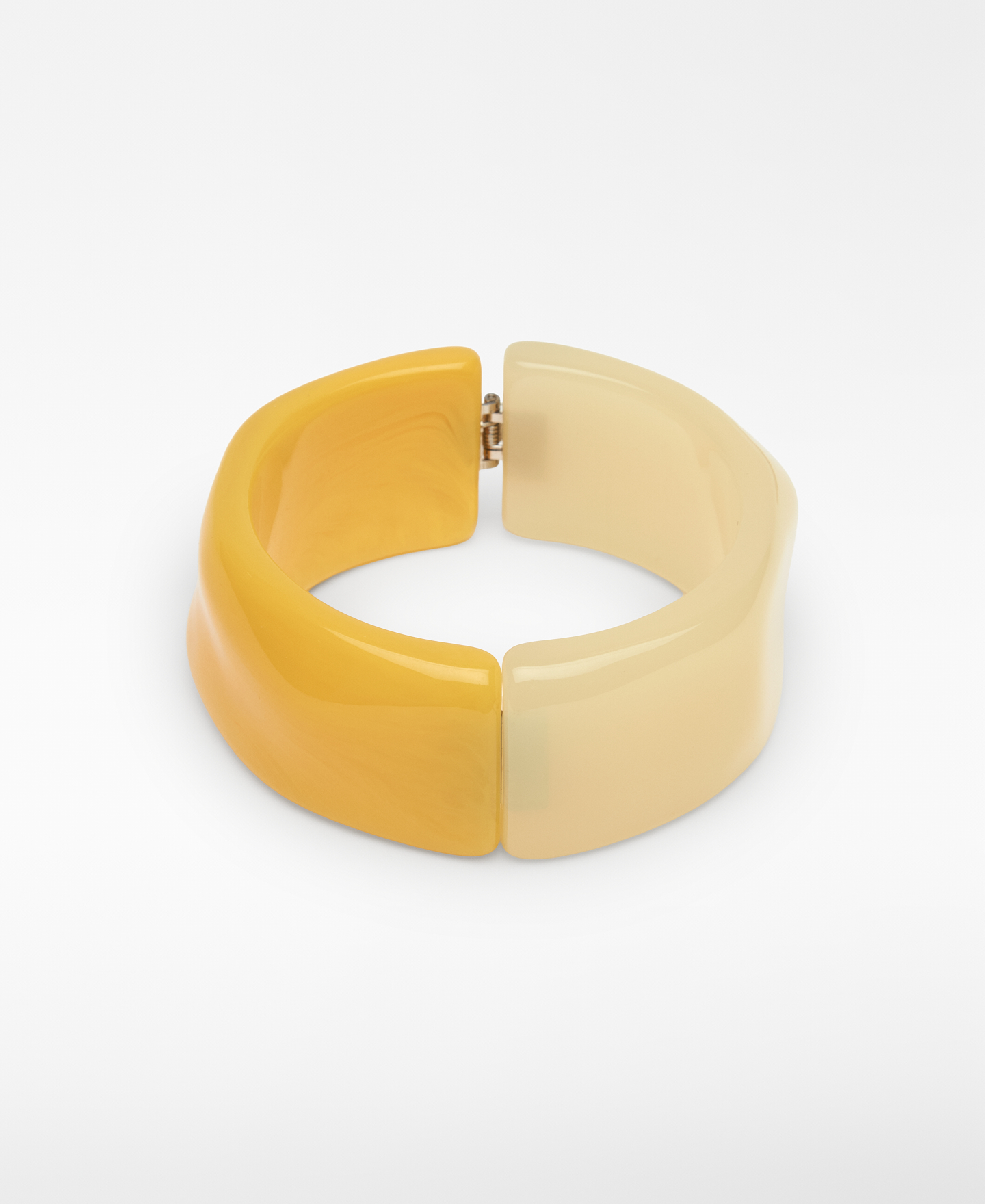 Pulseira r&iacute;gida em resina bicolor image number 0